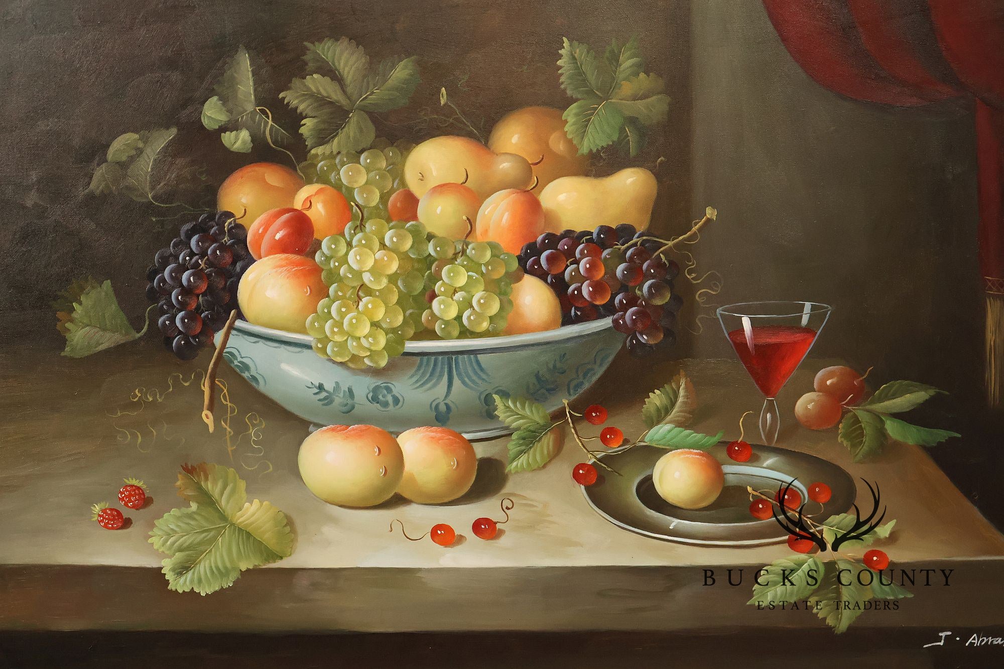 J. Abrams Still-Life Painting of Fruit