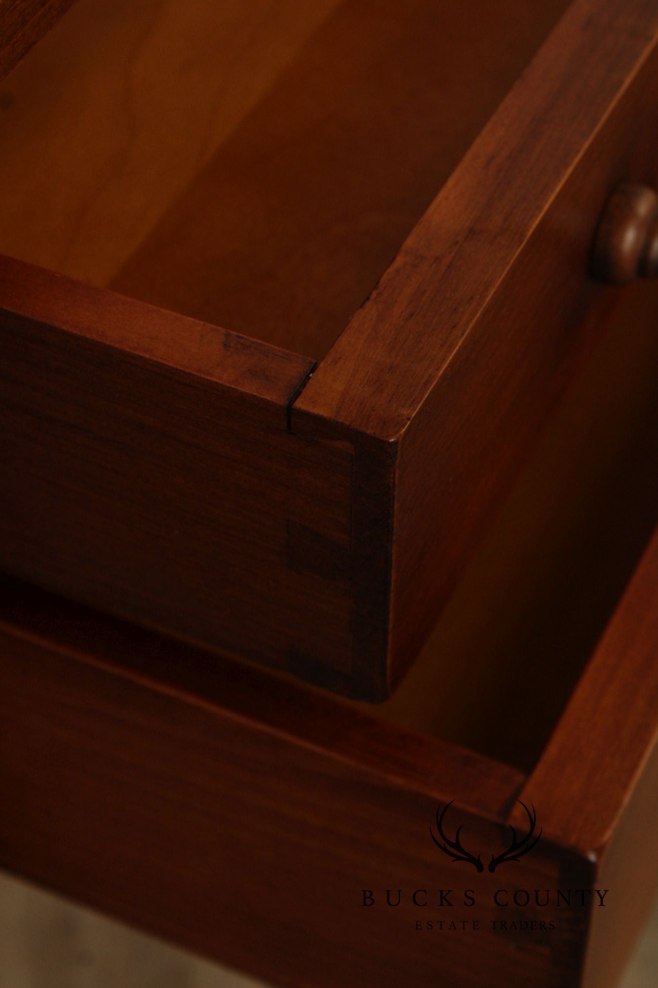 William Draper Custom Pair Of Pine Two Drawer Side Tables