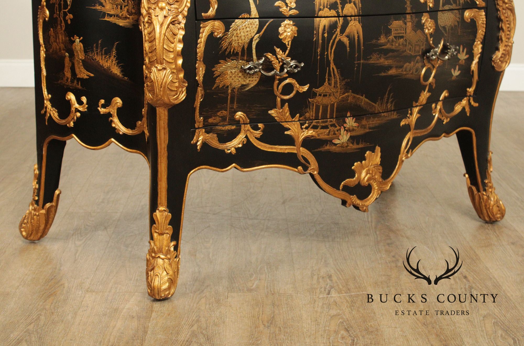 French Louis XV Style Ormolu Mounted Chinoiserie Commode