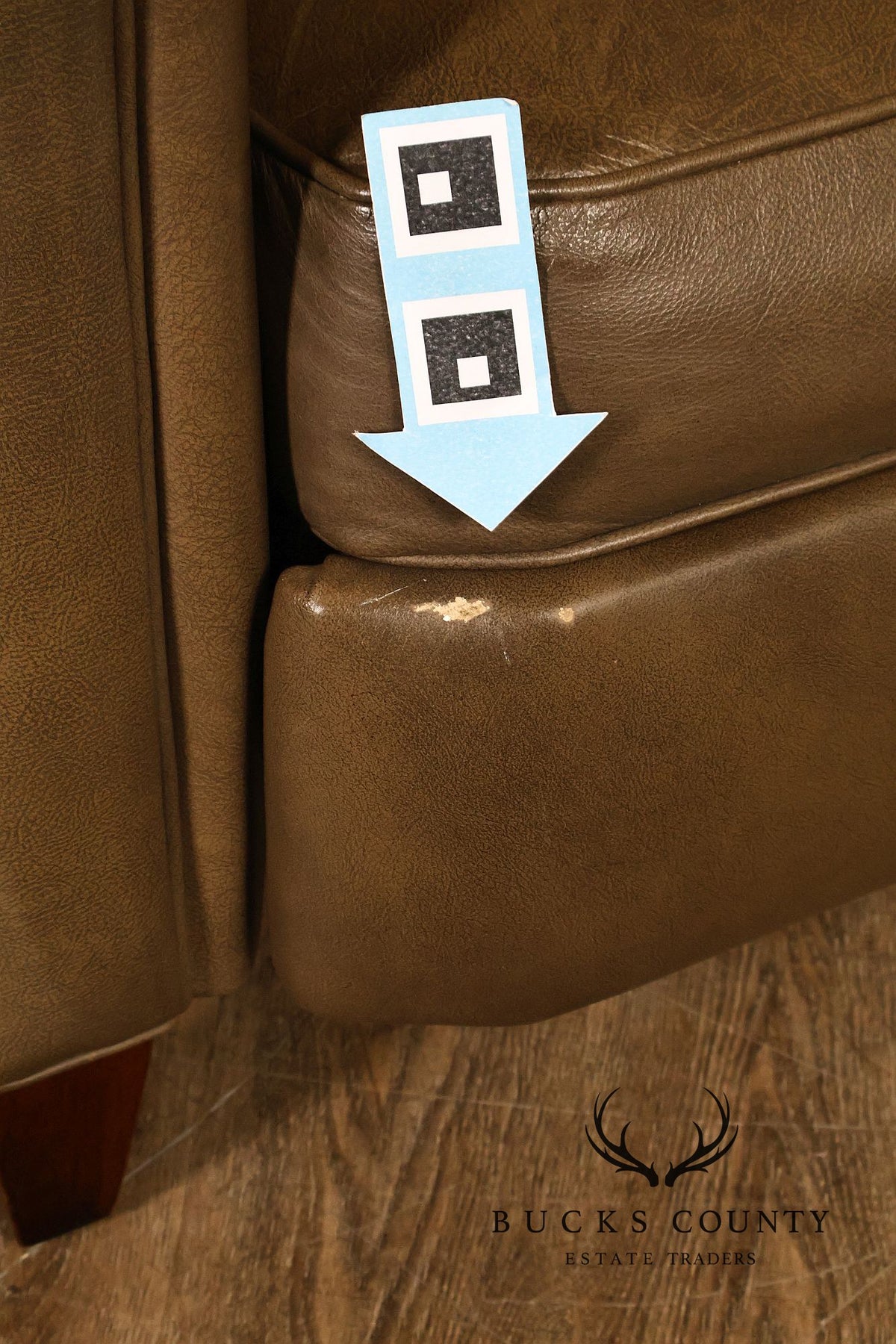 Ethan Allen Contemporary Leather Recliner Armchair