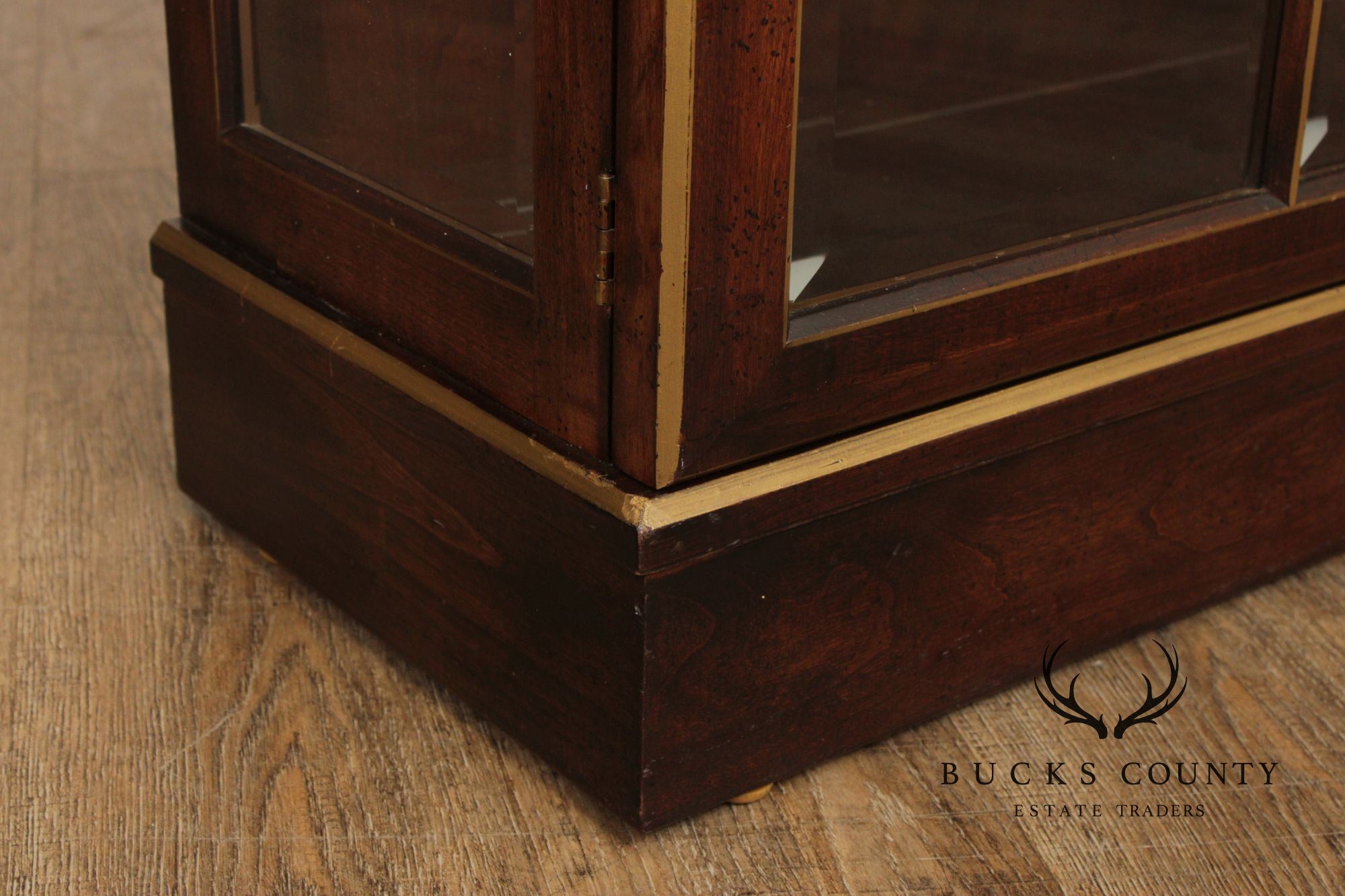 Union National Traditional Cherry Lighted Two Door Display Cabinet