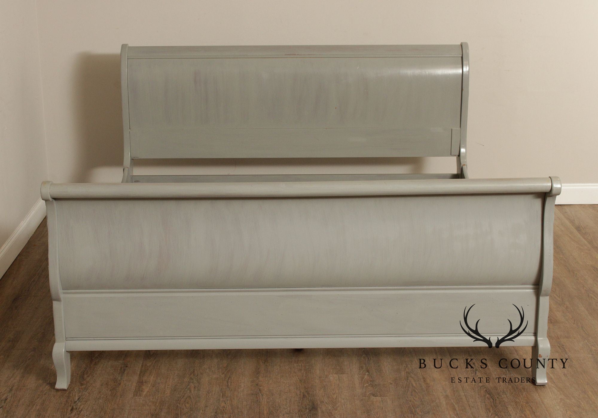Ethan Allen Vintage Painted Legacy Collection King Sleigh Bed