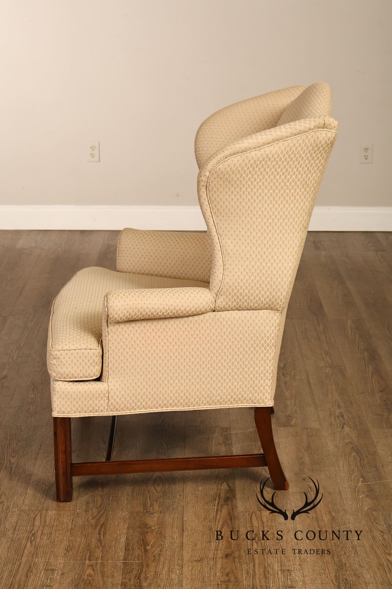 Kittinger Williamsburg Adaptation Chippendale Style Mahogany Wing Chair