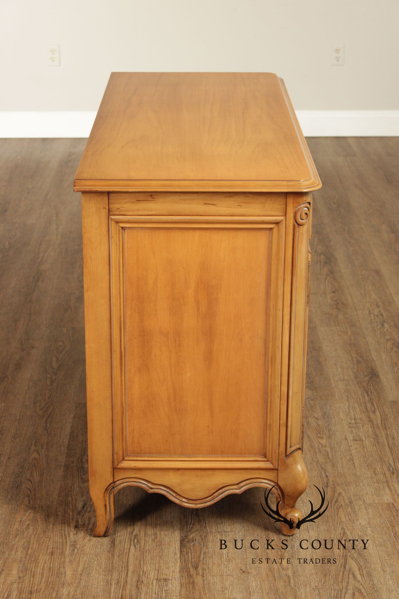 J.L. Metz Furniture French Louis XV Style Fruitwood Server Cabinet