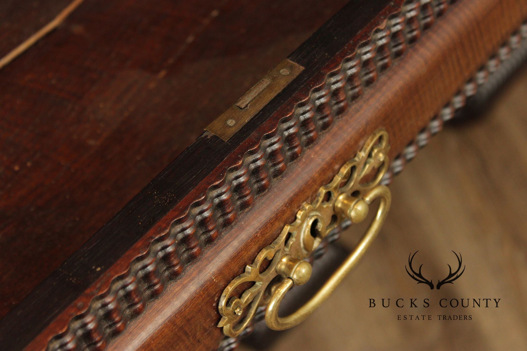 Antique Anglo Indian Carved Executive Desk