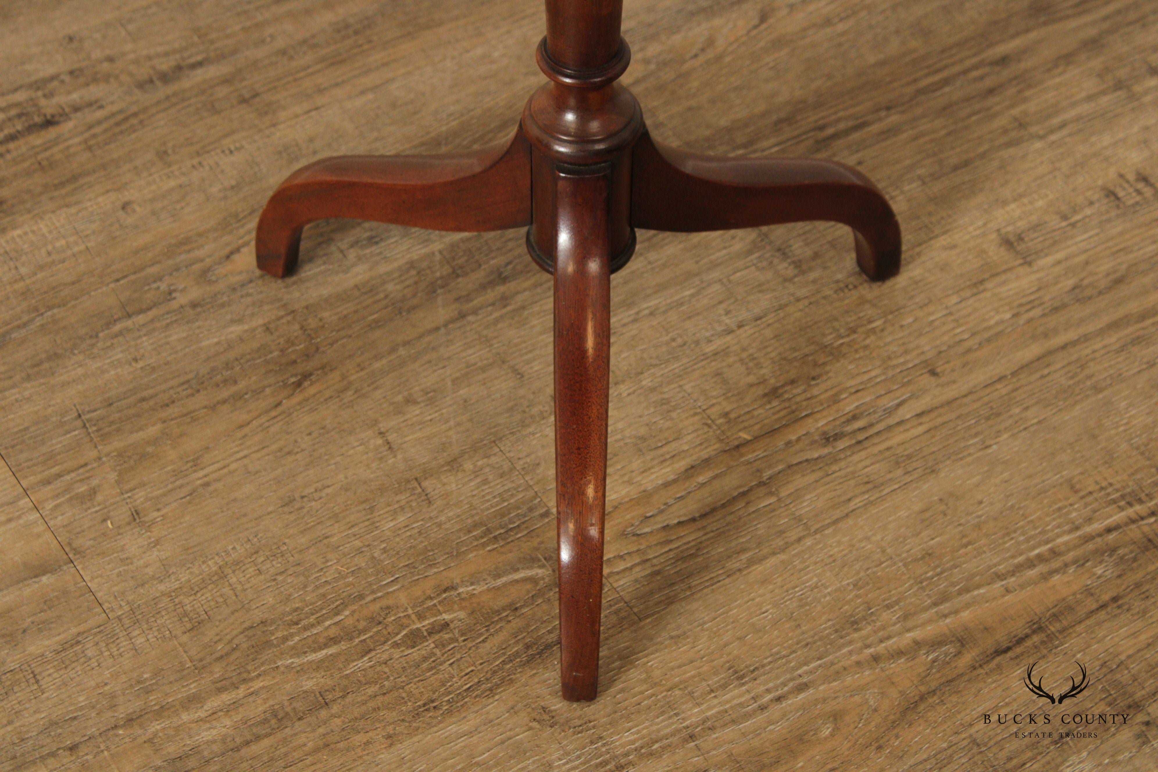 Colonial Revival Mahogany Octagonal Candlestand