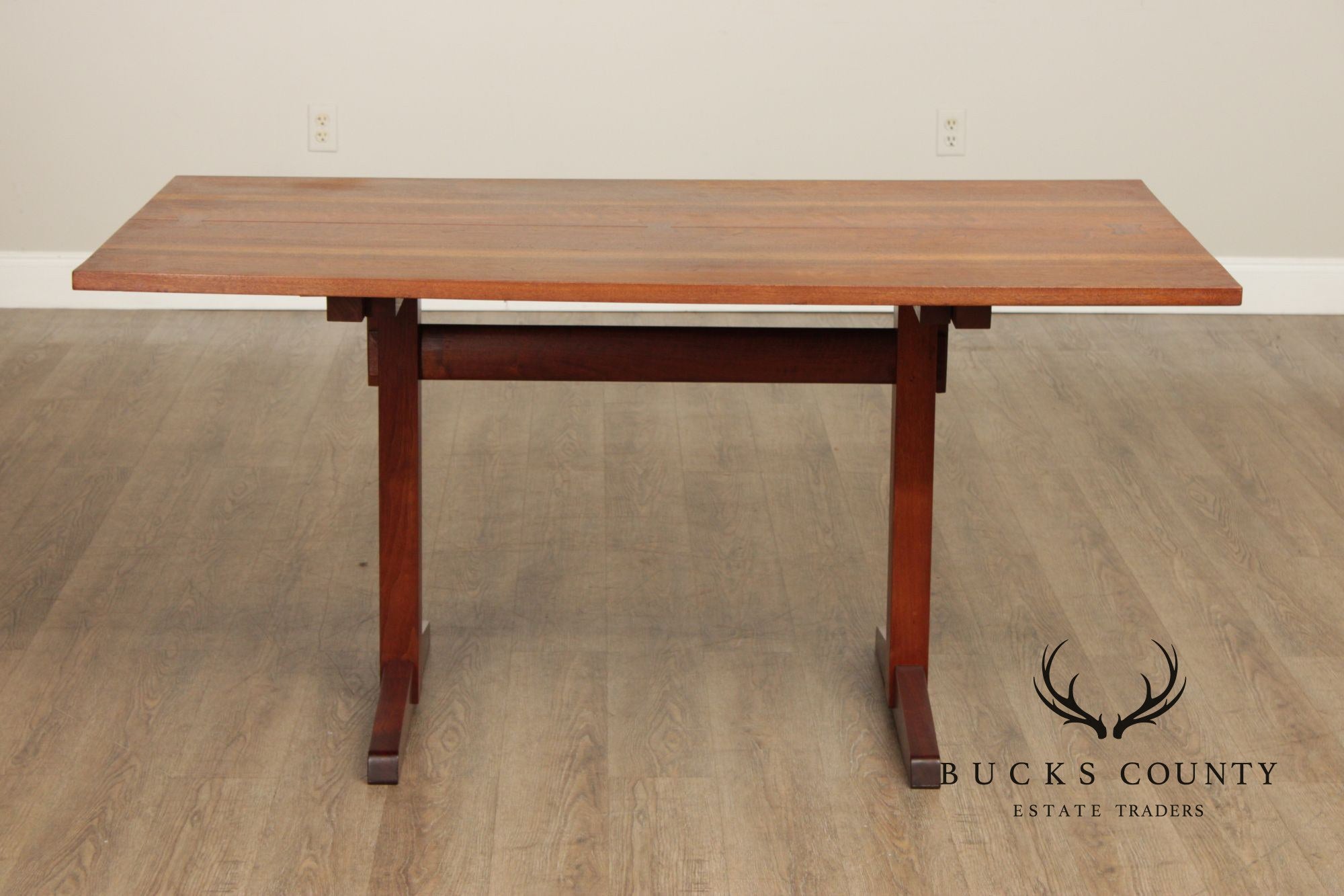 George Nakashima Walnut Trestle Trestle Dining Table Ca. 1962