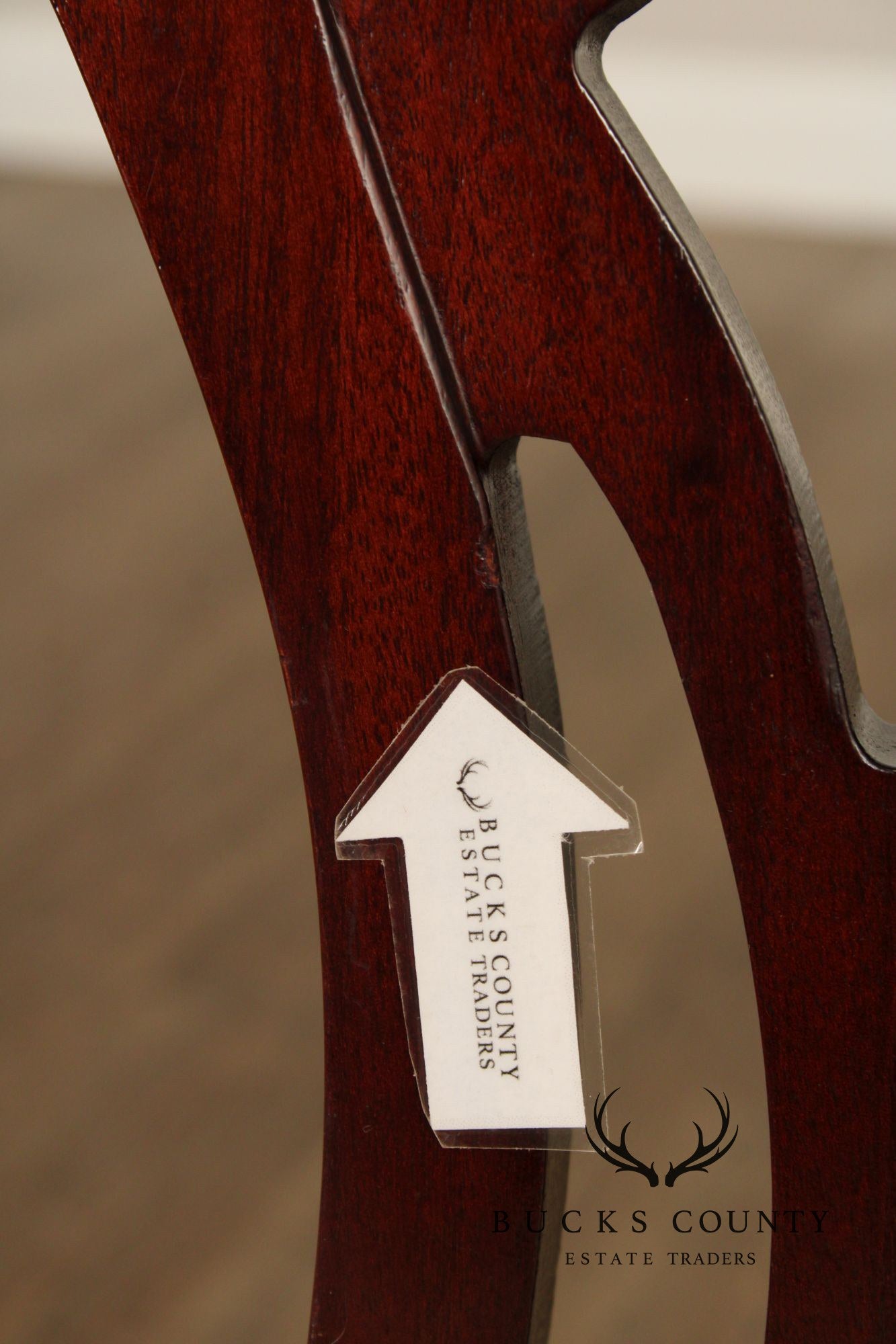 Statesville Chair Co. Chippendale Style Set of Four Solid Mahogany Dining Chairs