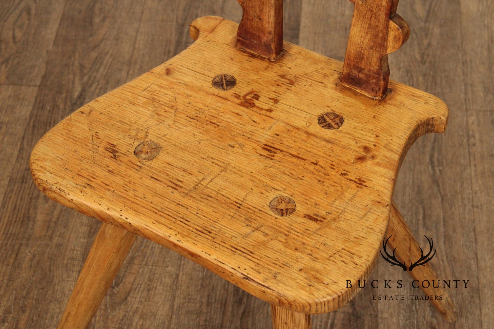 Antique Rustic European Windsor Chair