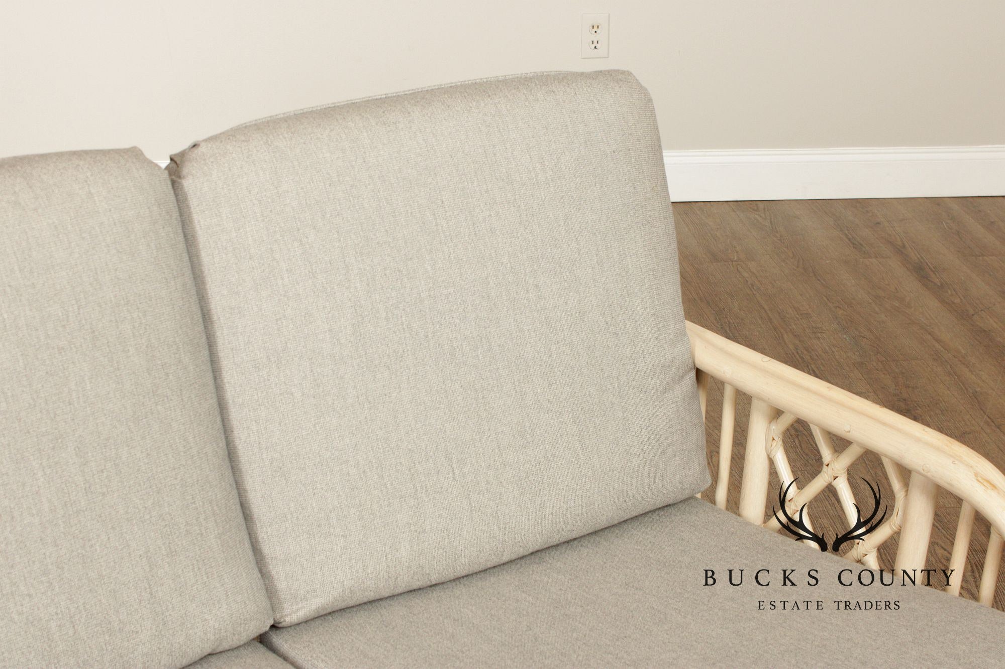 Brighton Pavilion Style Vintage Rattan Three-Seat Sofa