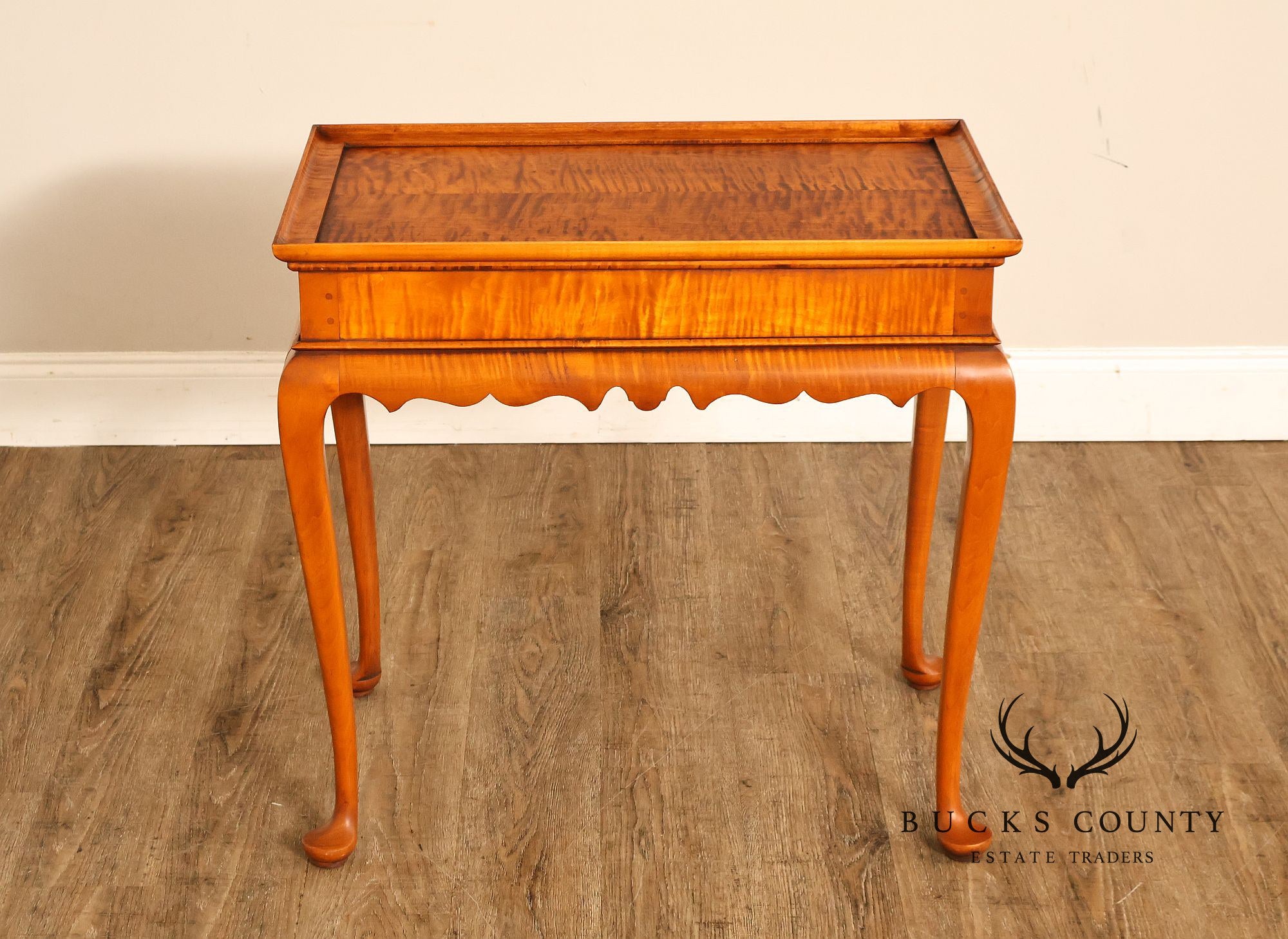 Eldred Wheeler Queen Anne Style Tiger Maple Tea Table