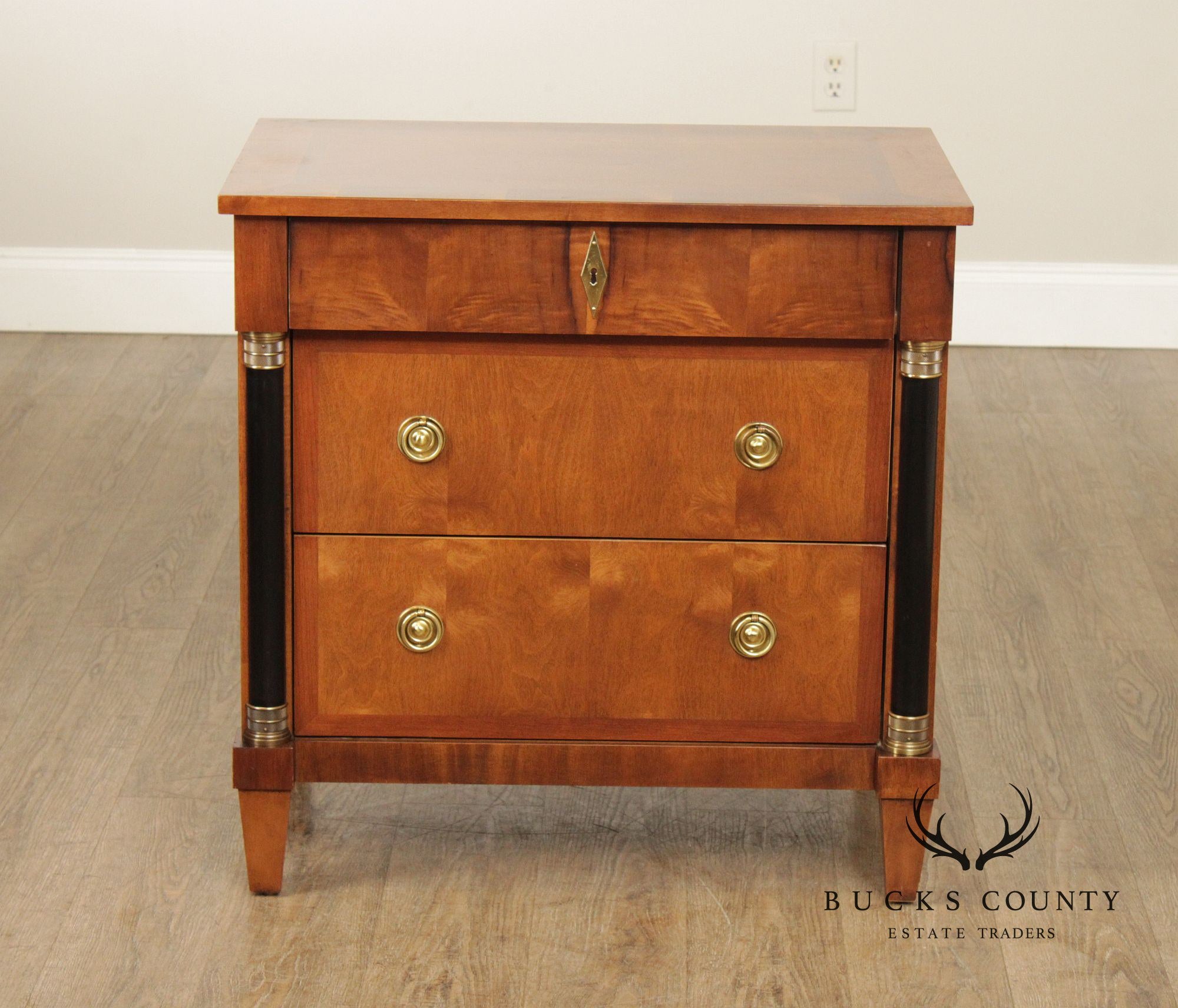 Century Furniture Biedermeier Style Pair of Bedside Chests