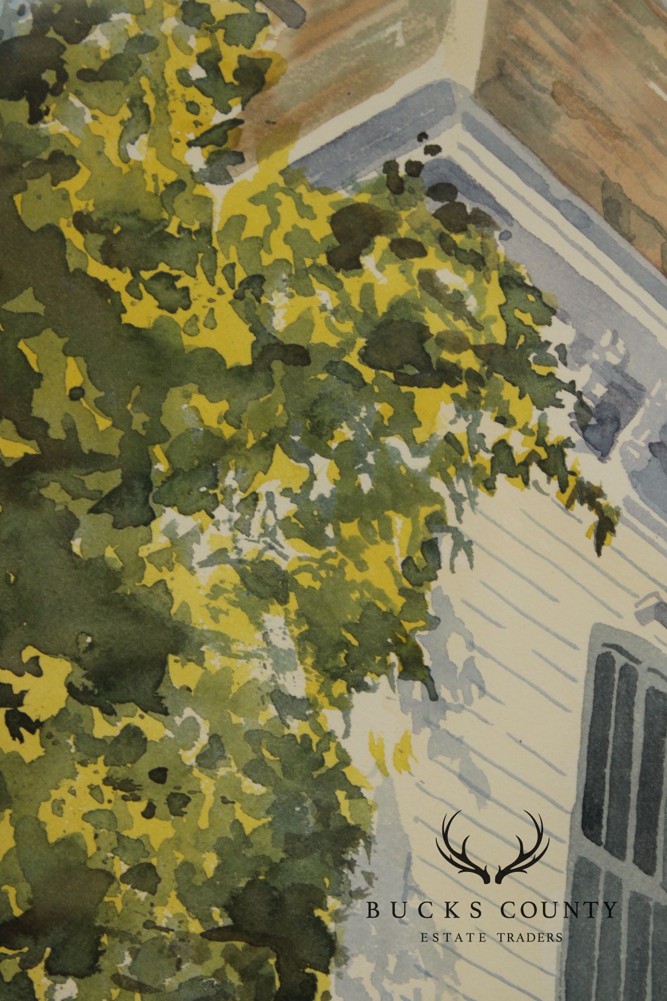 Signed Watercolor Painting, The Mansion Inn, New Hope, PA