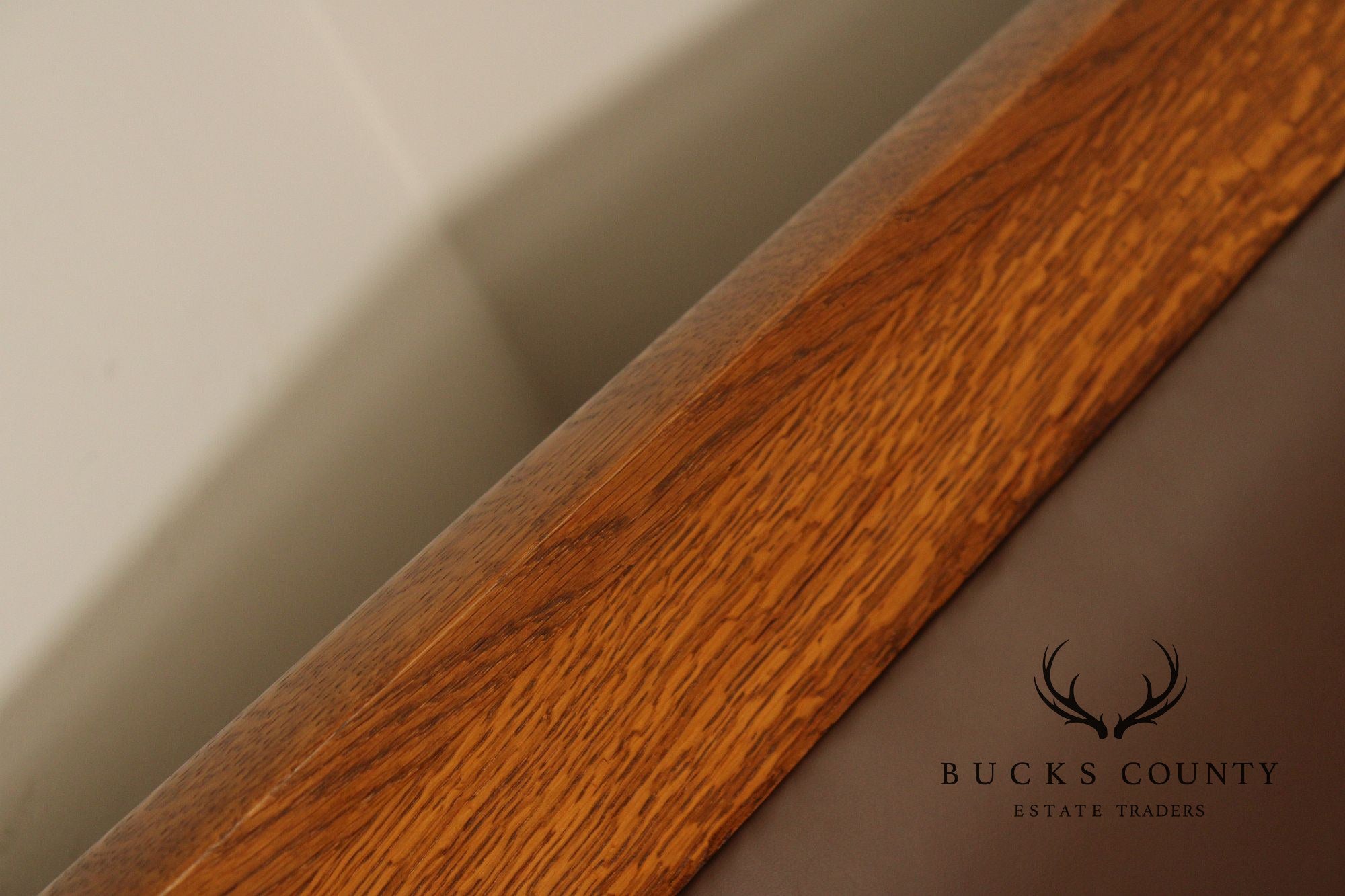 Stickley Mission Style Oak and Leather Queen Bed