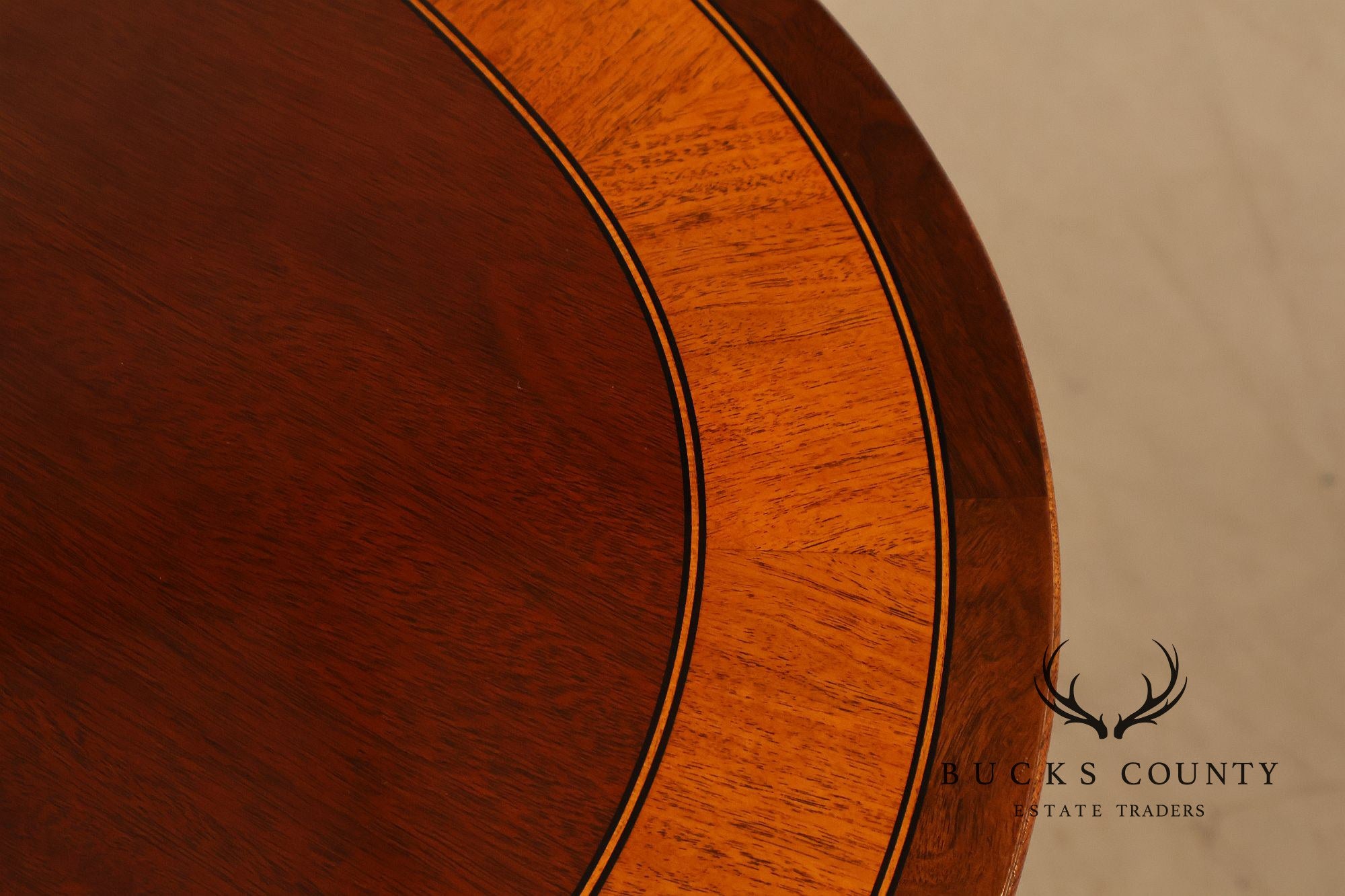 Ethan Allen '18th Century Mahogany' Double Pedestal Dining Table