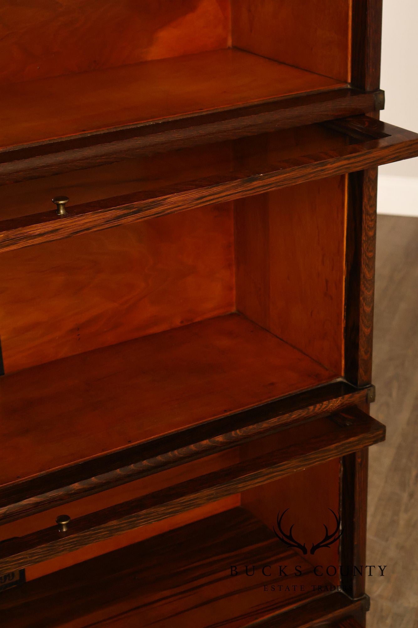 Globe Wernicke Antique Oak Four-Section Barrister Bookcase