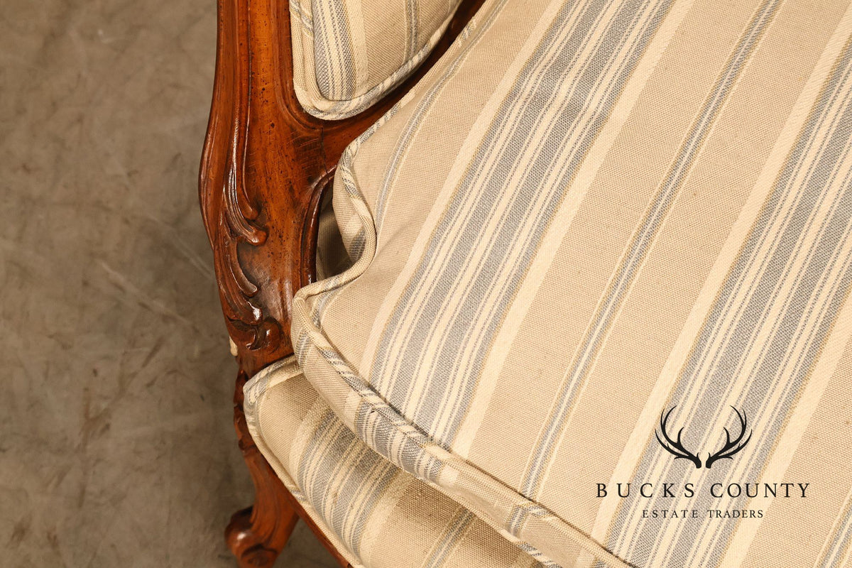 French Louis XV Style Carved Loveseat Settee