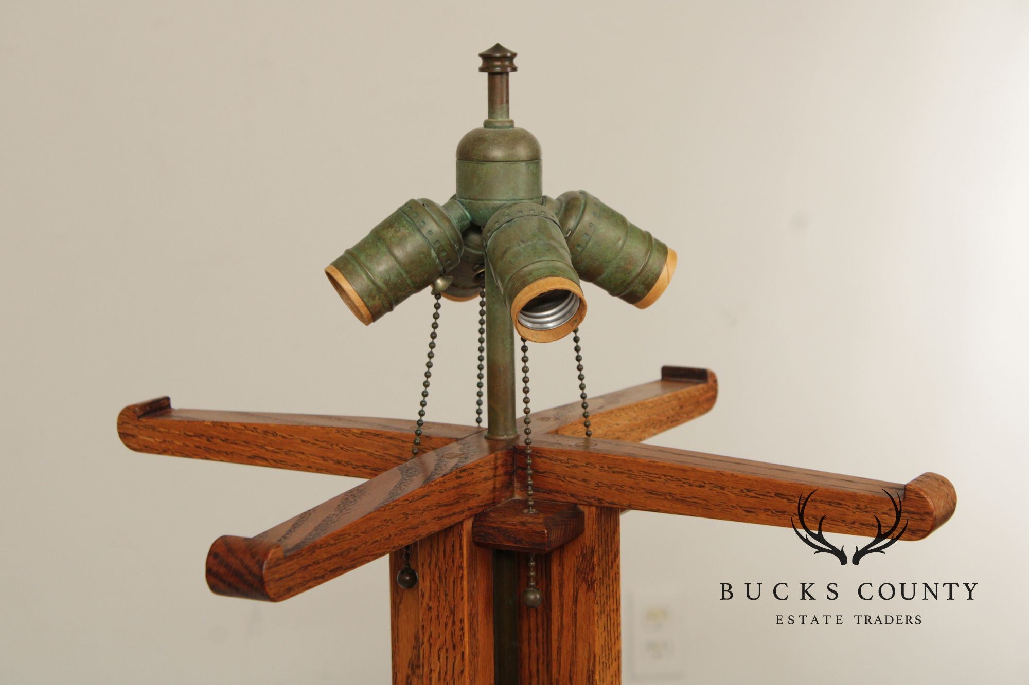 Aurora Studios Arts & Crafts Prairie Style Leaded Glass Table Lamp