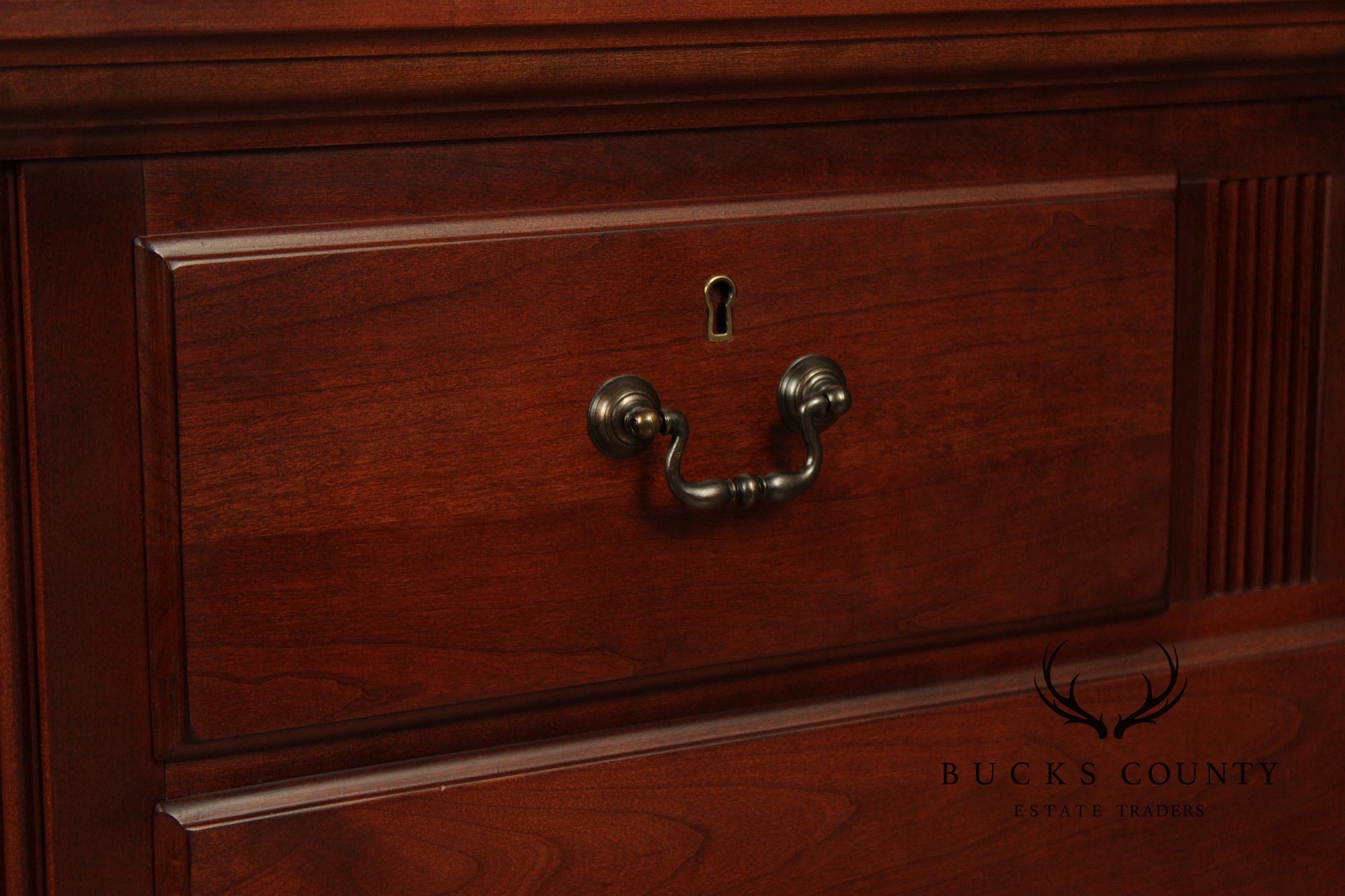 Pennsylvania House Cherry Colonial Style Lighted China Cabinet Hutch