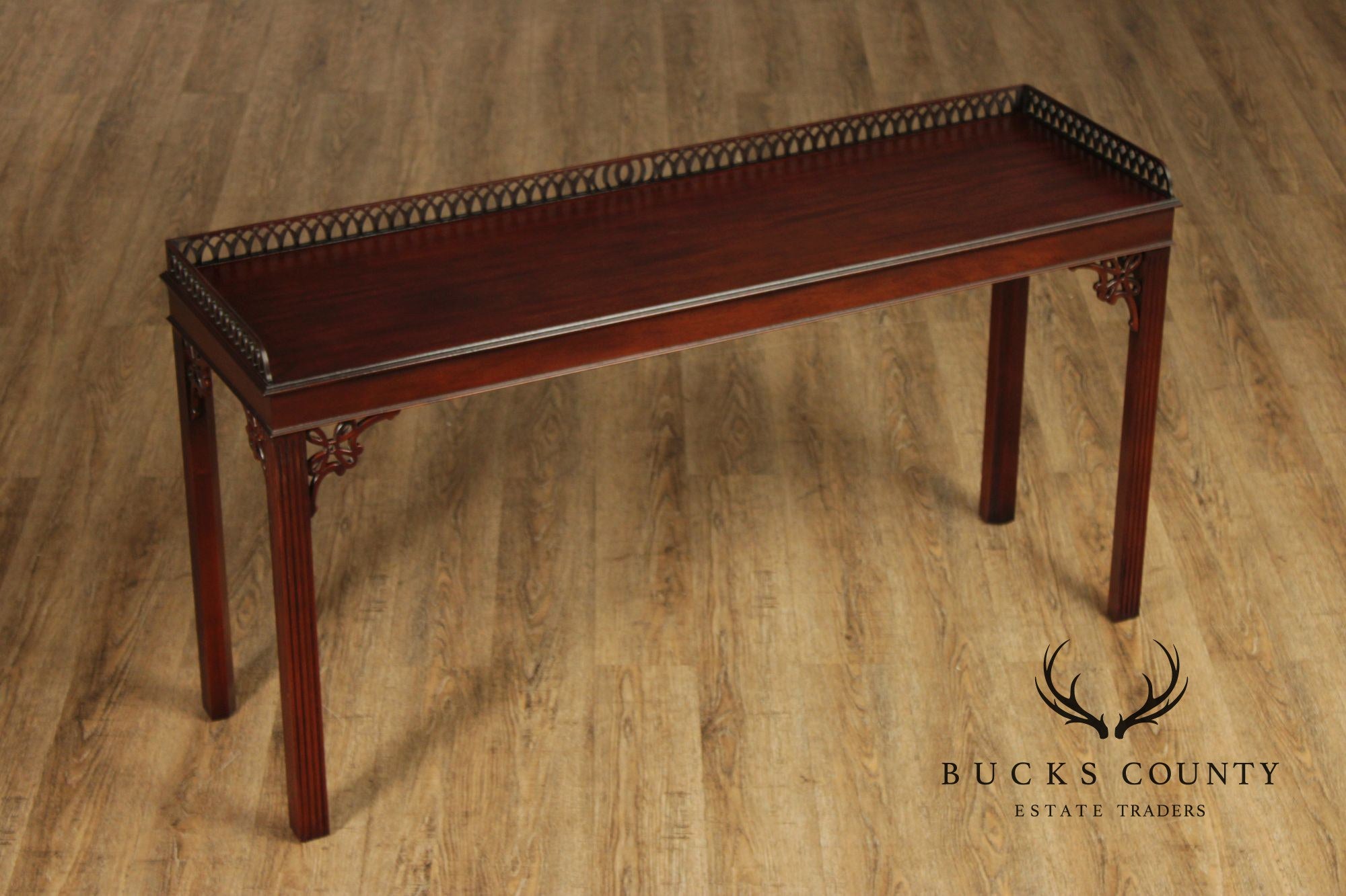 Wellington Hall Chinese Chippendale Style Mahogany Console table