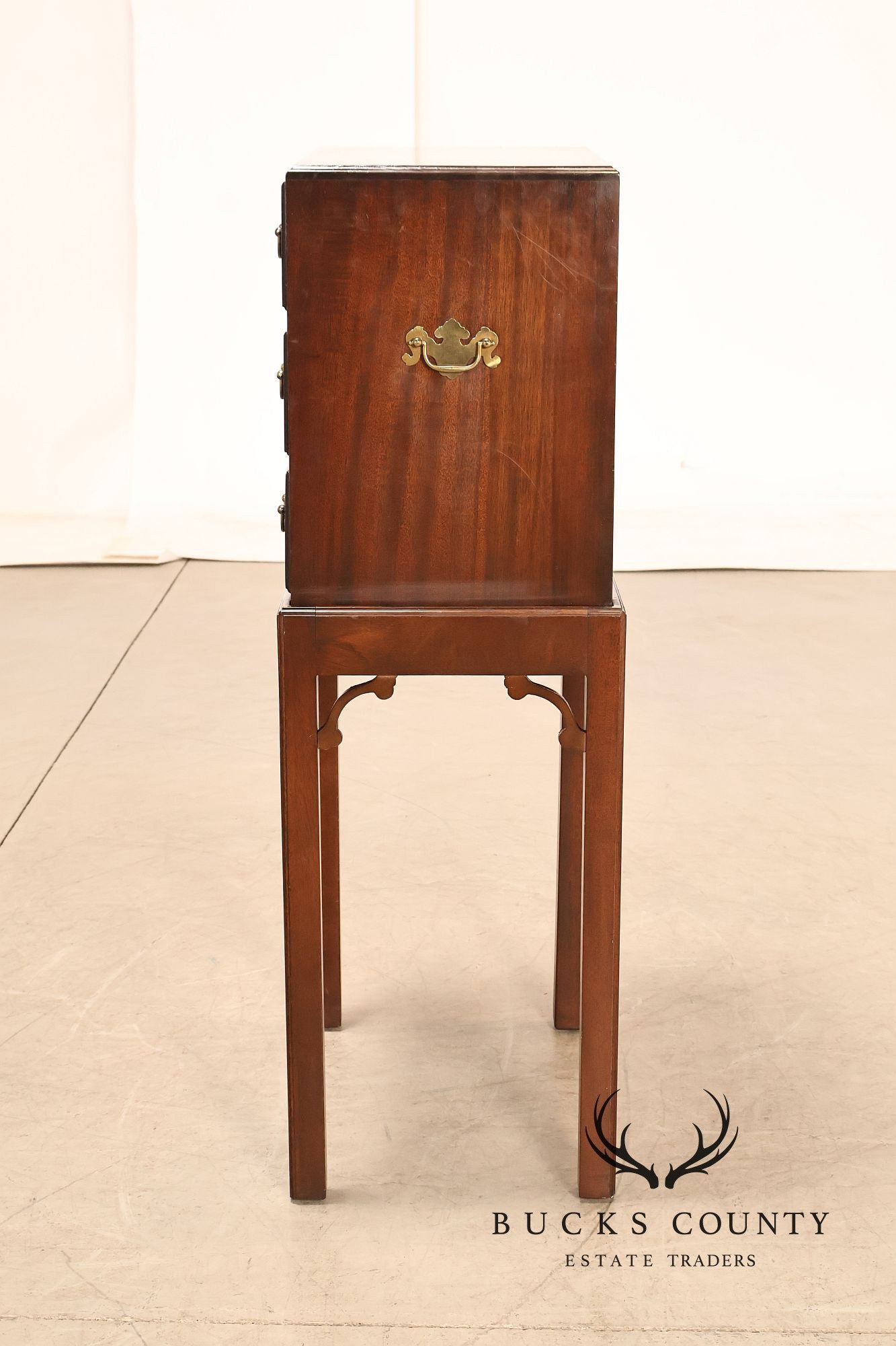 Madison Square Chippendale Style Mahogany Silver Chest On Stand