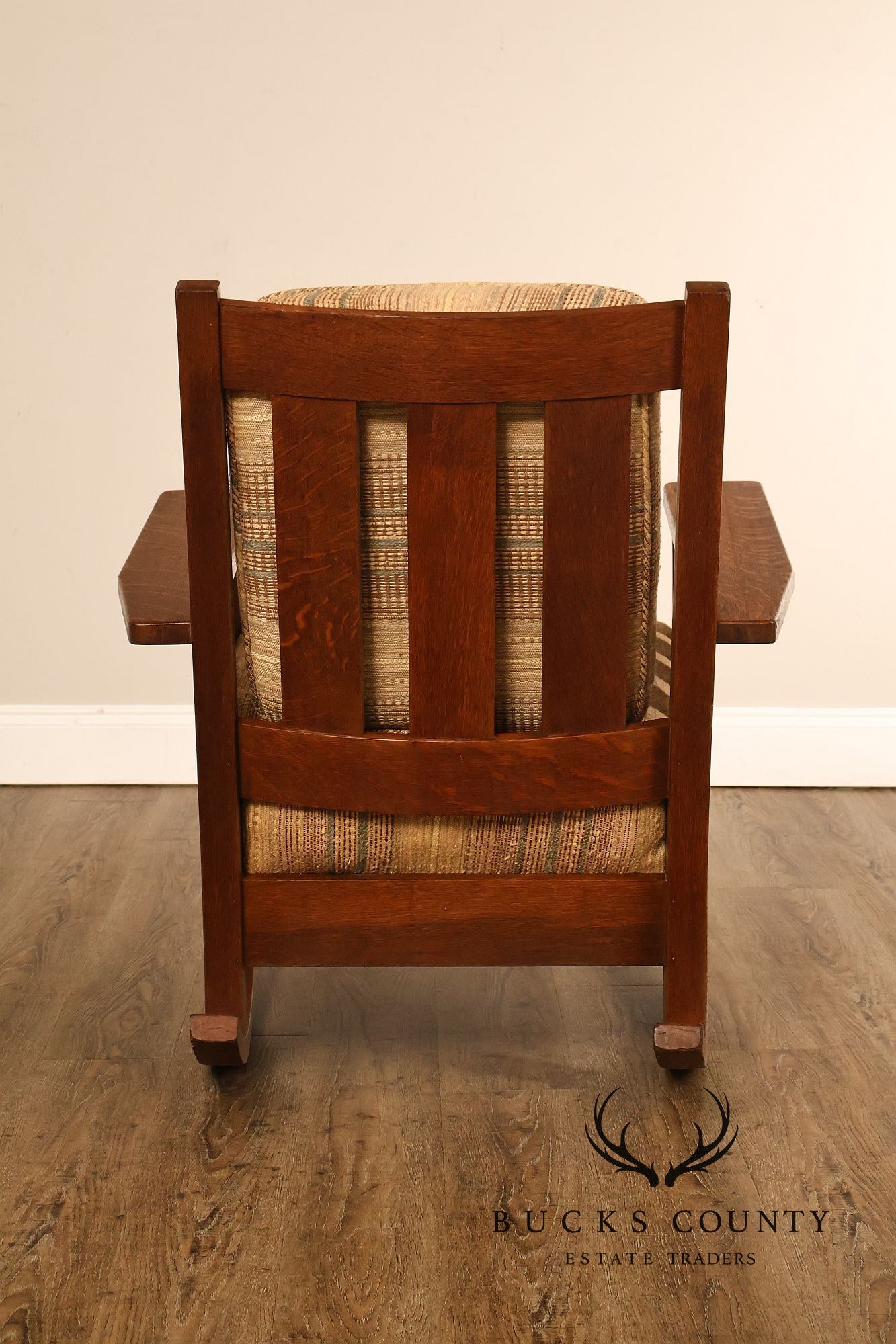 Antique Lifetime Arts And Crafts Oak Rocking Chair