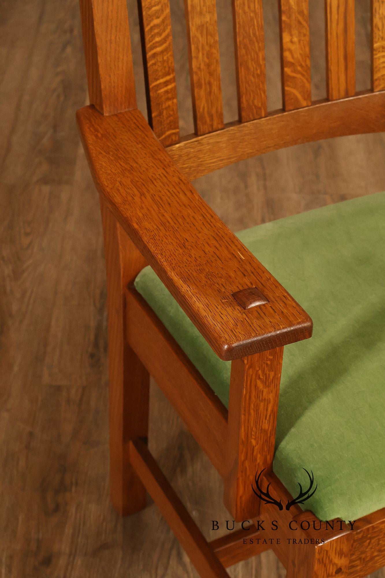 Stickley Mission Collection Set Of 8 Oak Cottage Dining Chairs In 35 Fayetteville Finish