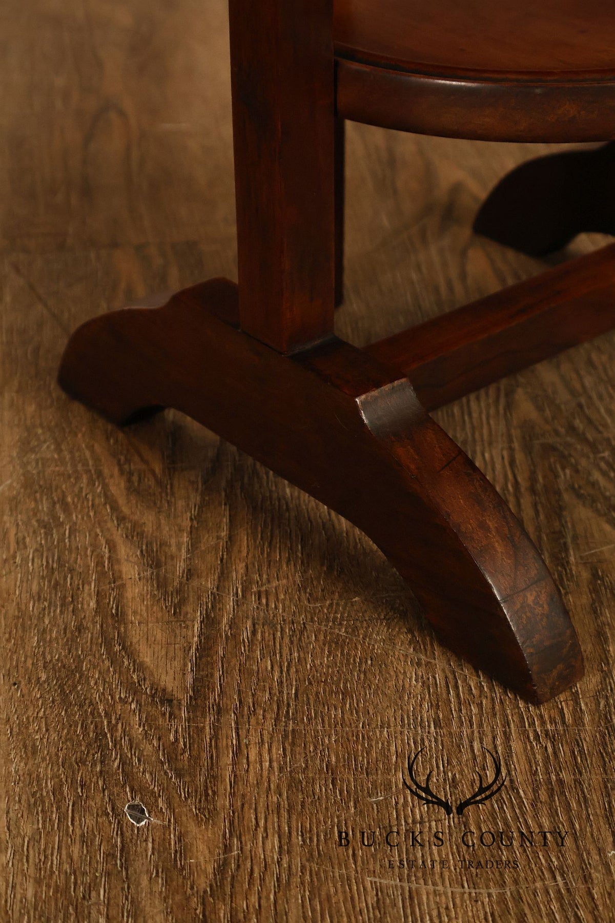 Mahogany Three Tier Collapsible Dumbwaiter Stand