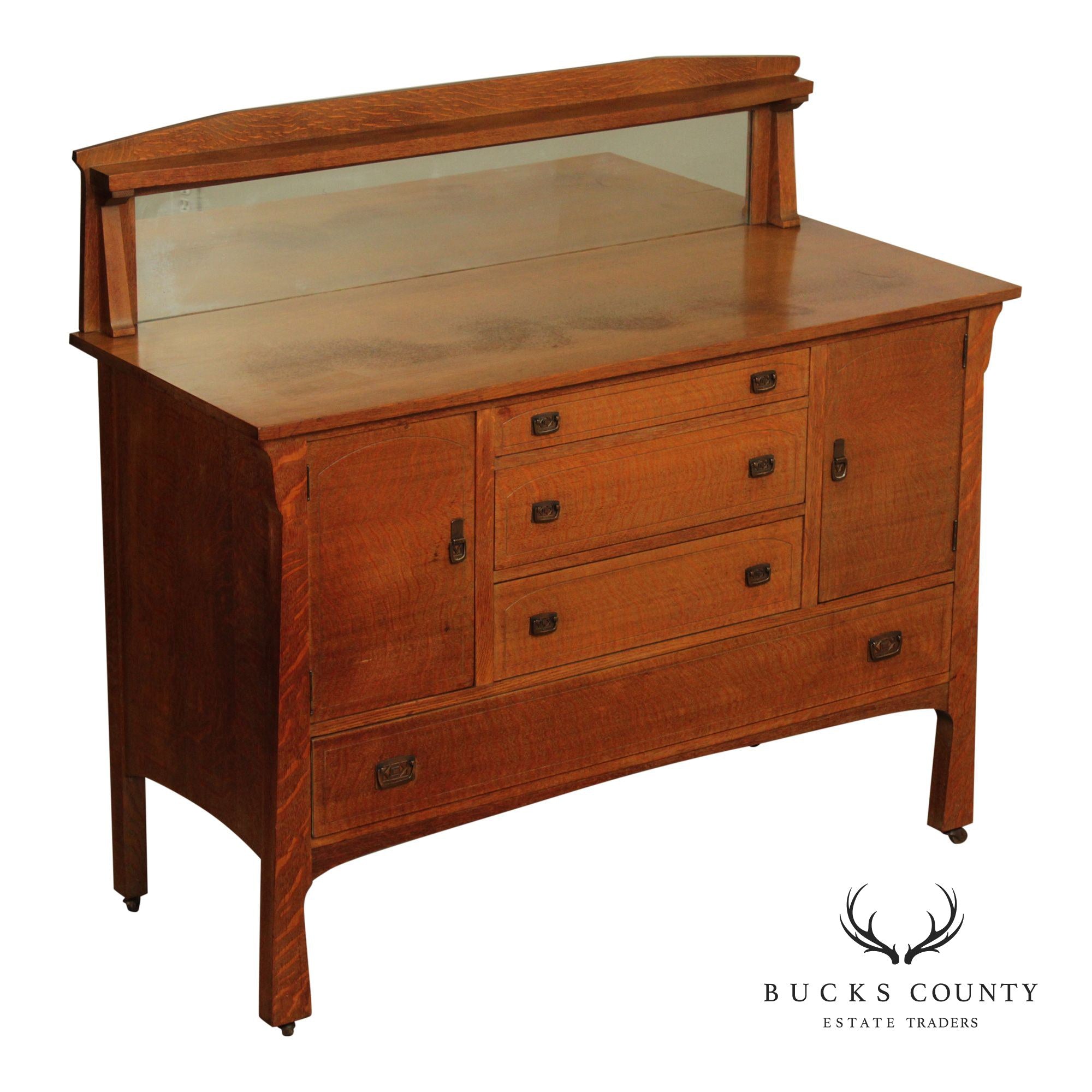 J.K. Rishel Furniture Co.Antique Mission Oak Sideboard