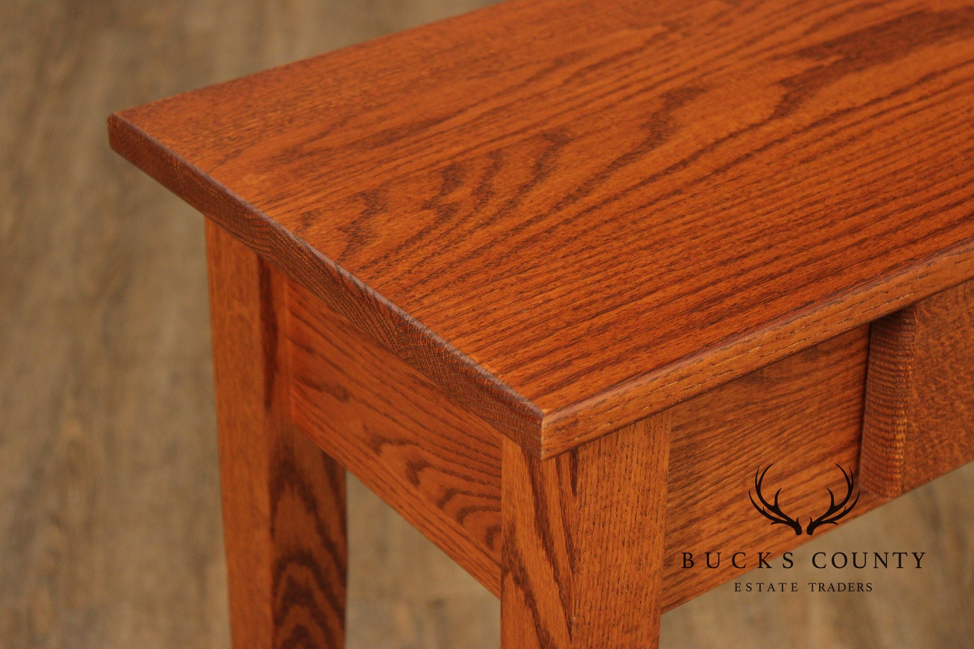 Shaker Style Narrow Oak Console Table