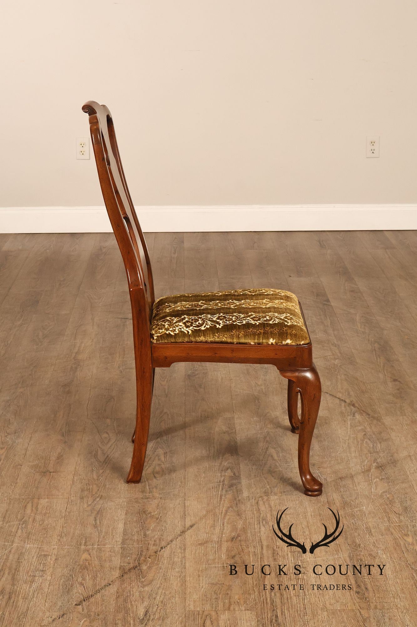 Henredon '18th Century Portfolio' Set Of Six Walnut Dining Chairs