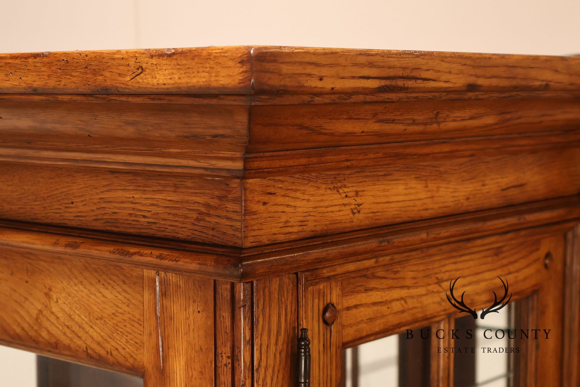 Thomasville Lighted Oak China Cabinet