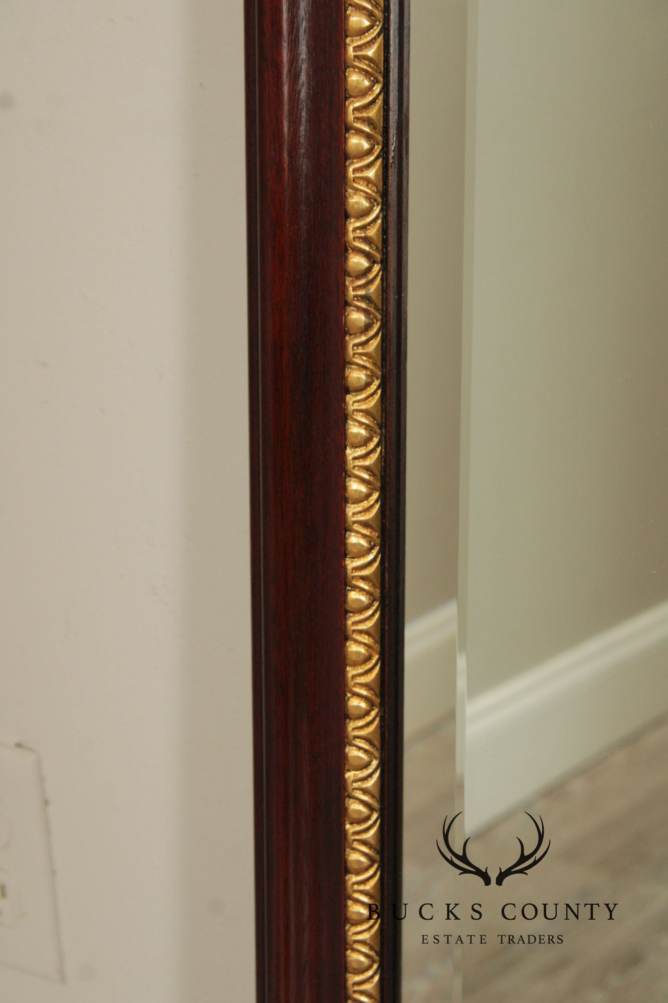 Henkel Harris Georgian Style Partial Gilt Mahogany Wall Mirror