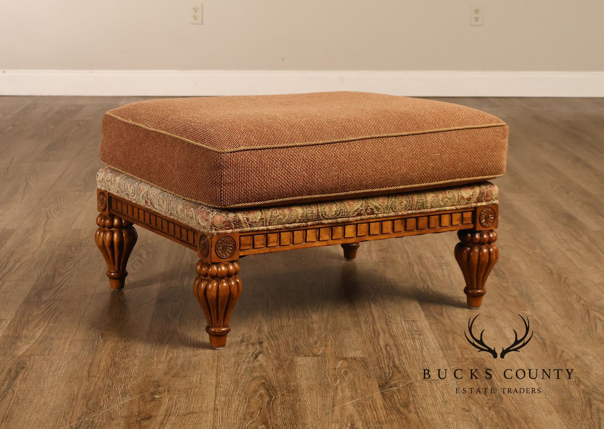 Robb & Stucky British Colonial Style Armchair with Ottoman
