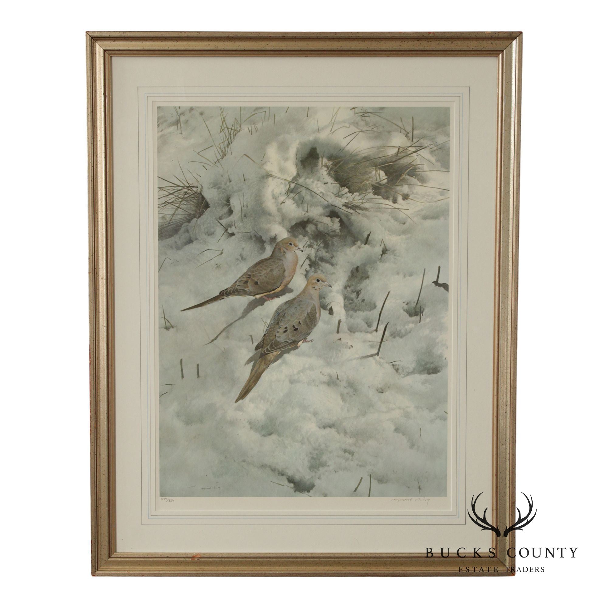 Raymond Harris-Ching Limited Edition Print, 'Mourning Doves'