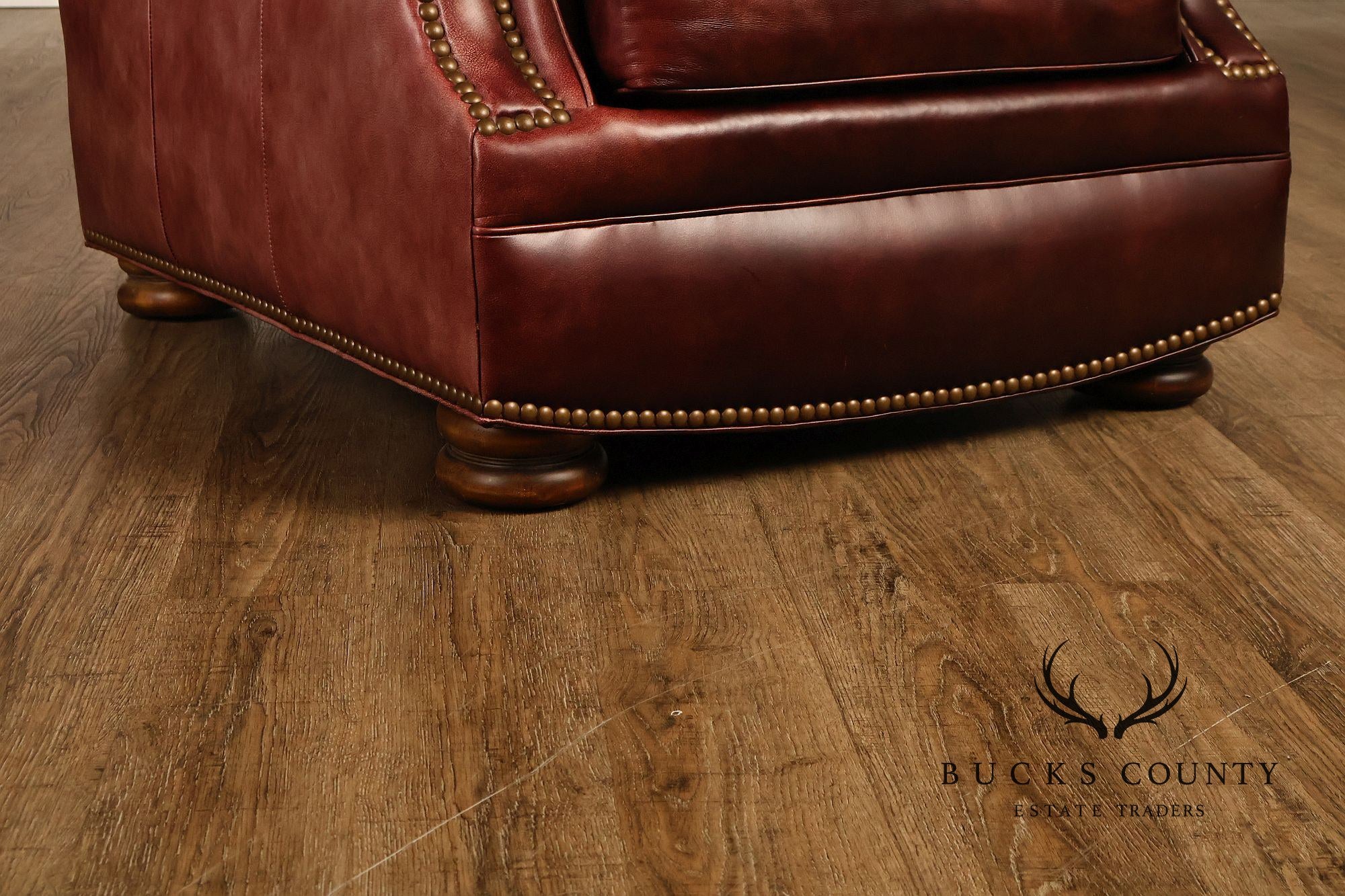 Hancock & Moore Pair of Red Leather 'Clivedon' Armchairs