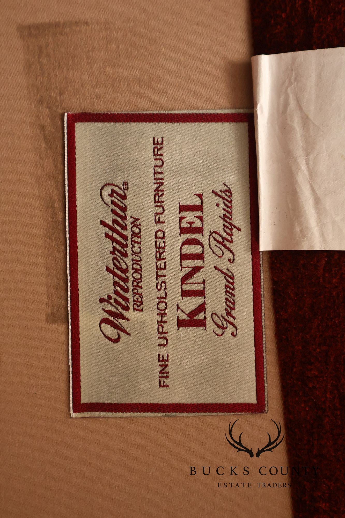 Kindel Grand Rapids Winterthur Collection Mahogany Wing Chair