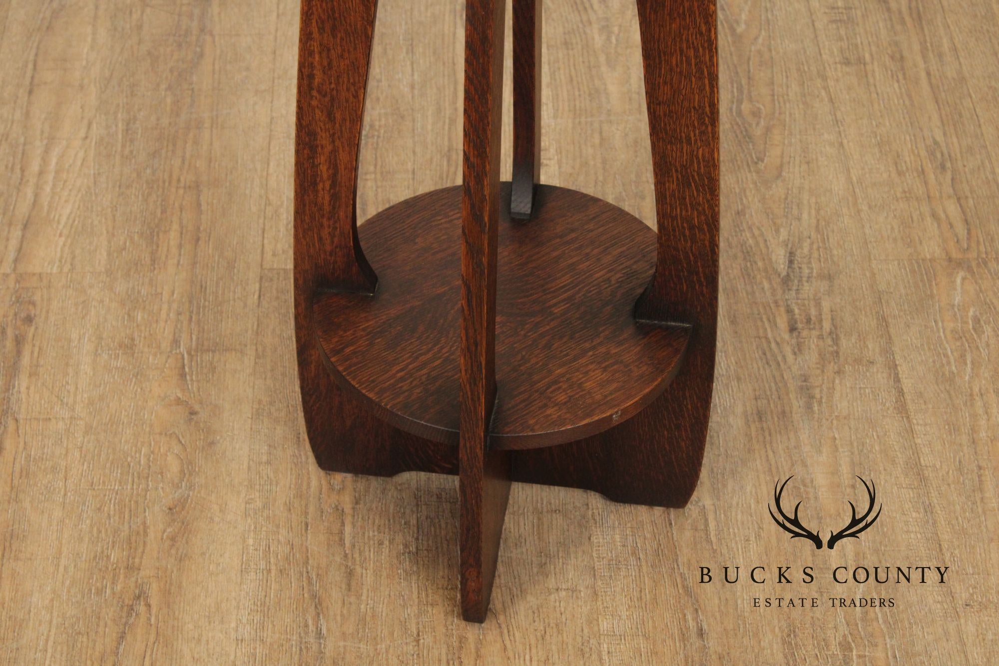 Warren Hile Studio Custom Crafted Mission Oak Fern Stand