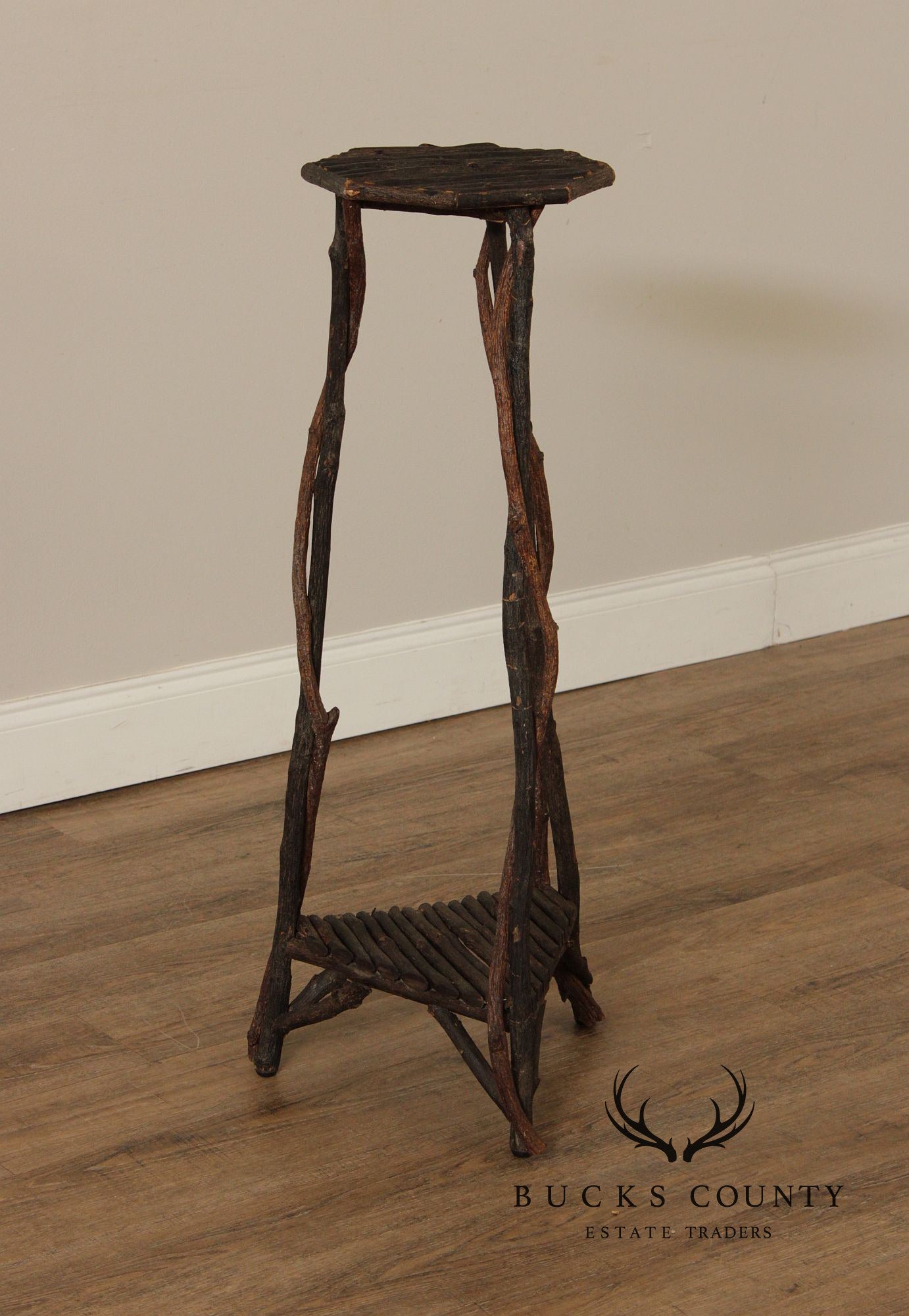 Adirondack Style Twig Plant Stand