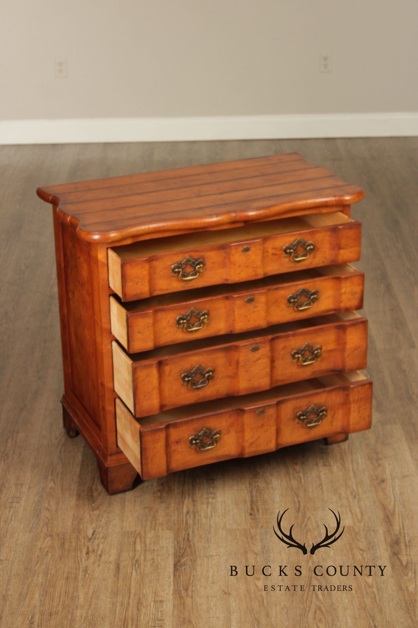 Century Furniture Georgian Style Block Front Bedside Chest