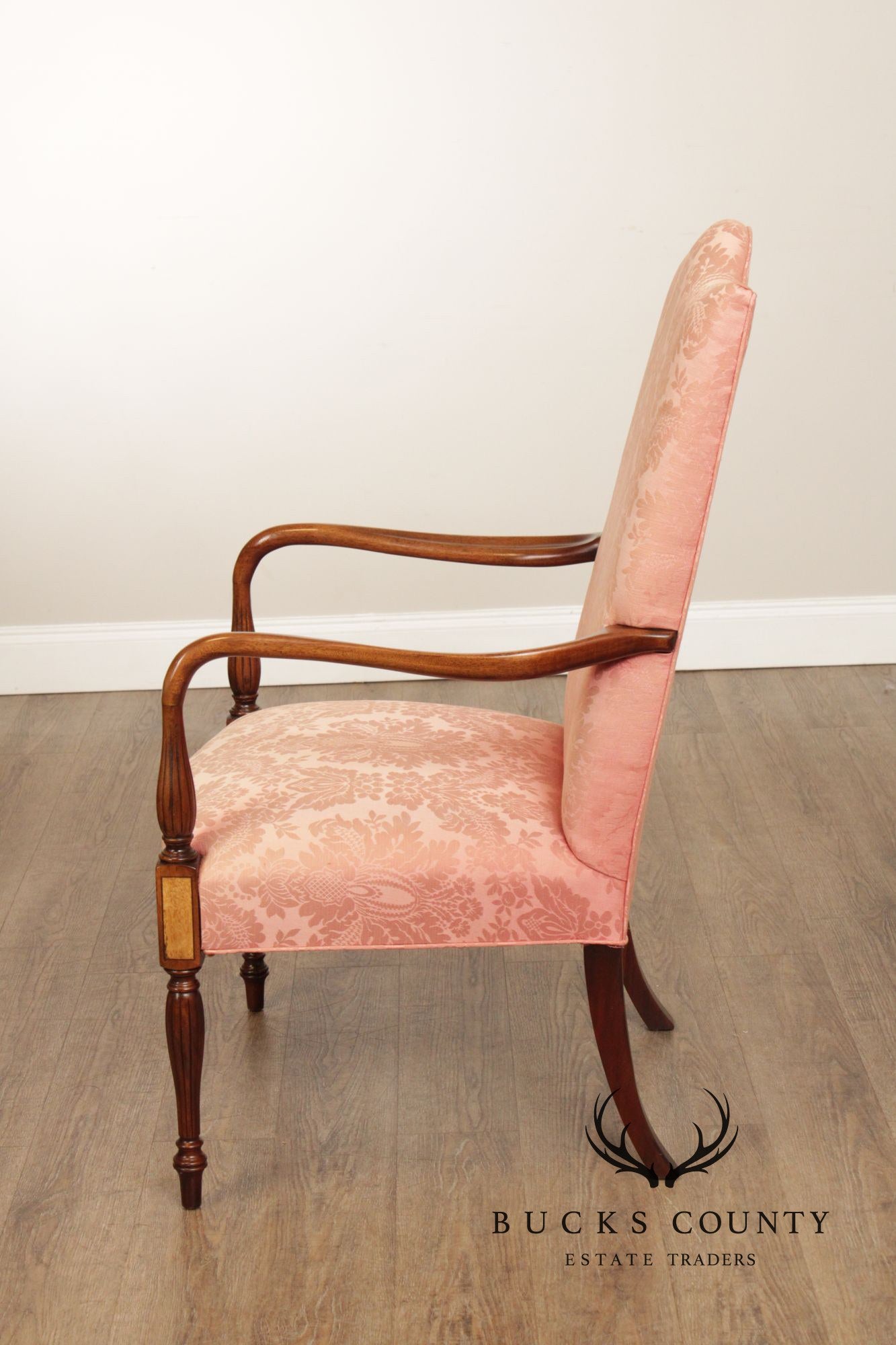 Hickory Chair Federal Style Inlaid Mahogany Armchair