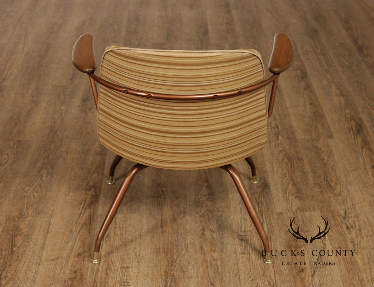Viko Furniture Co. By Baumritter Corp Mid Century Modern Upholstered Swivel Armchair