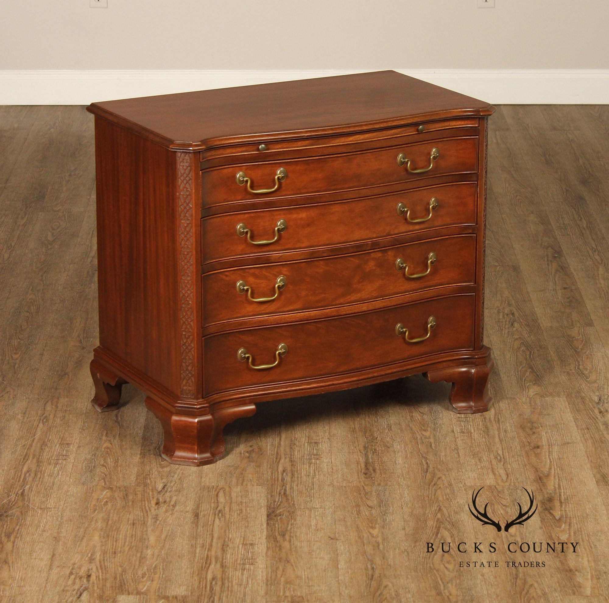 George III Style Mahogany Serpentine Front Chest Of Drawers
