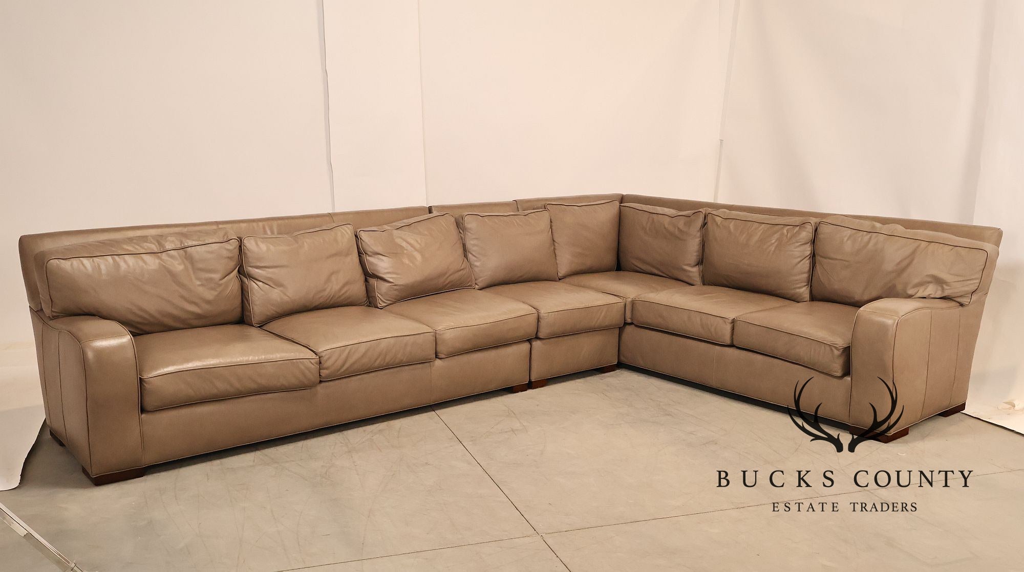 Century Furniture Leather Sectional Sofa