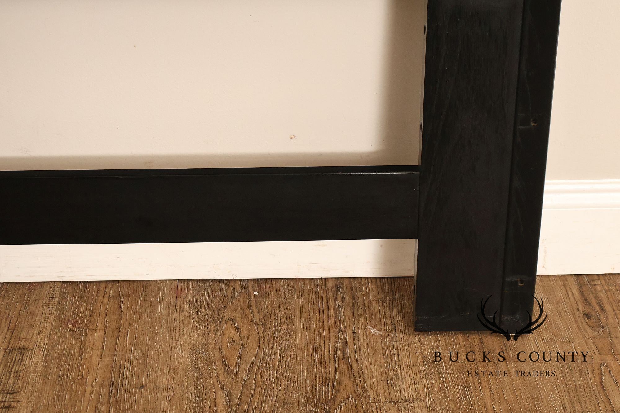 Mid Century Modern King Size Headboard with Ebony Frame and Walnut Bentwood Slats