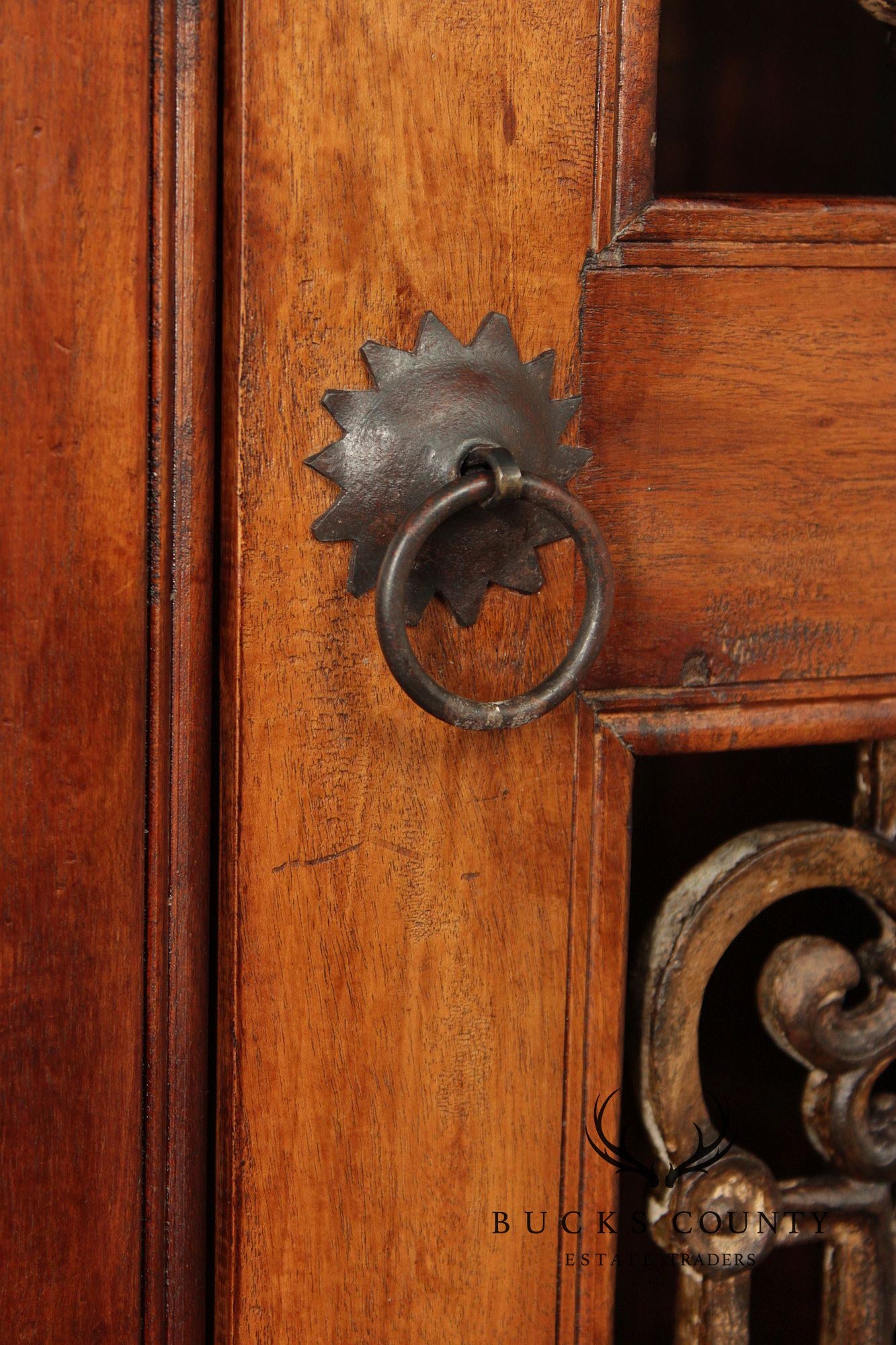 Rustic European Style Tall Narrow Single Door Cabinet