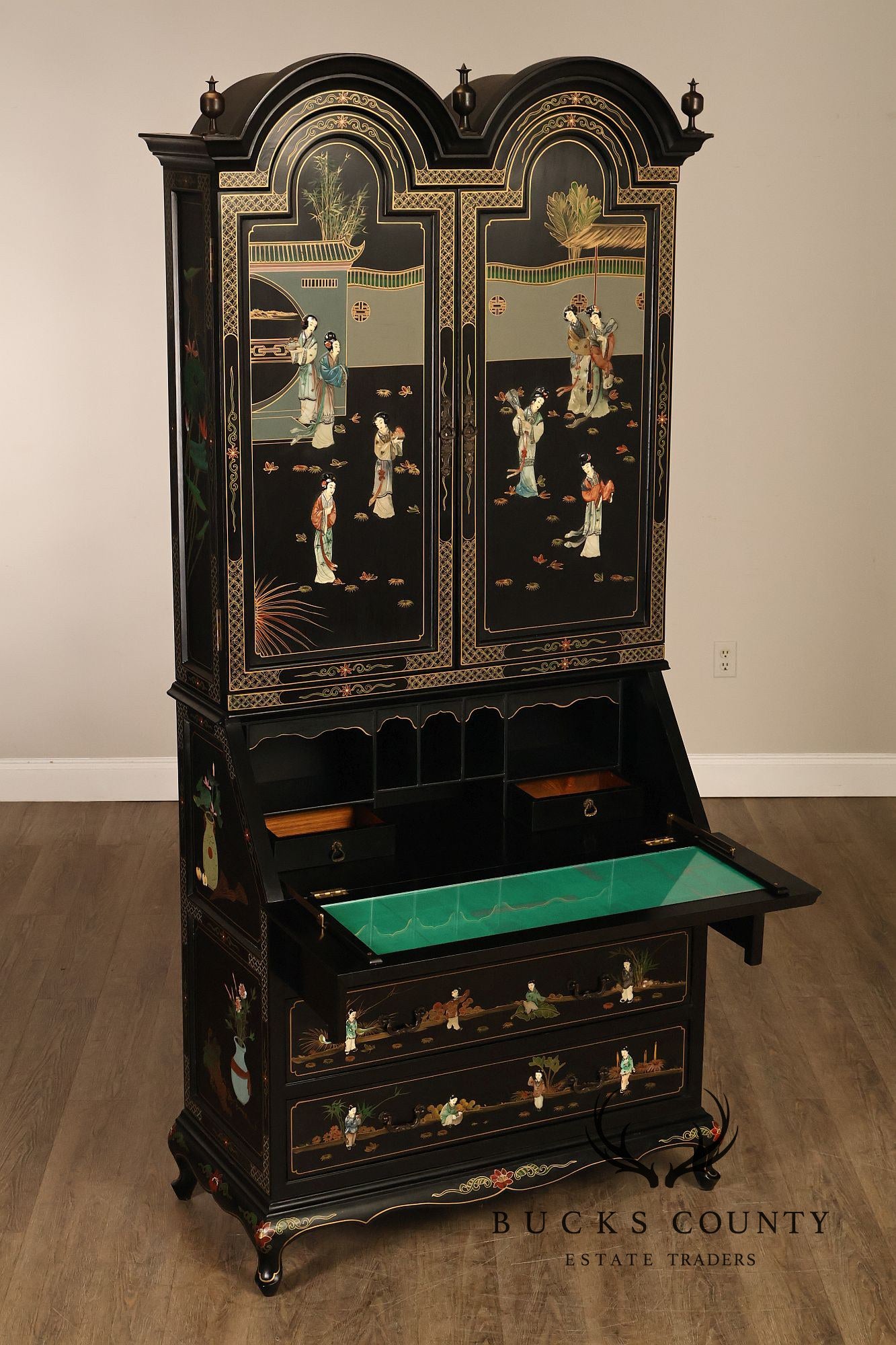 Chinoiserie Secretary Bookcase