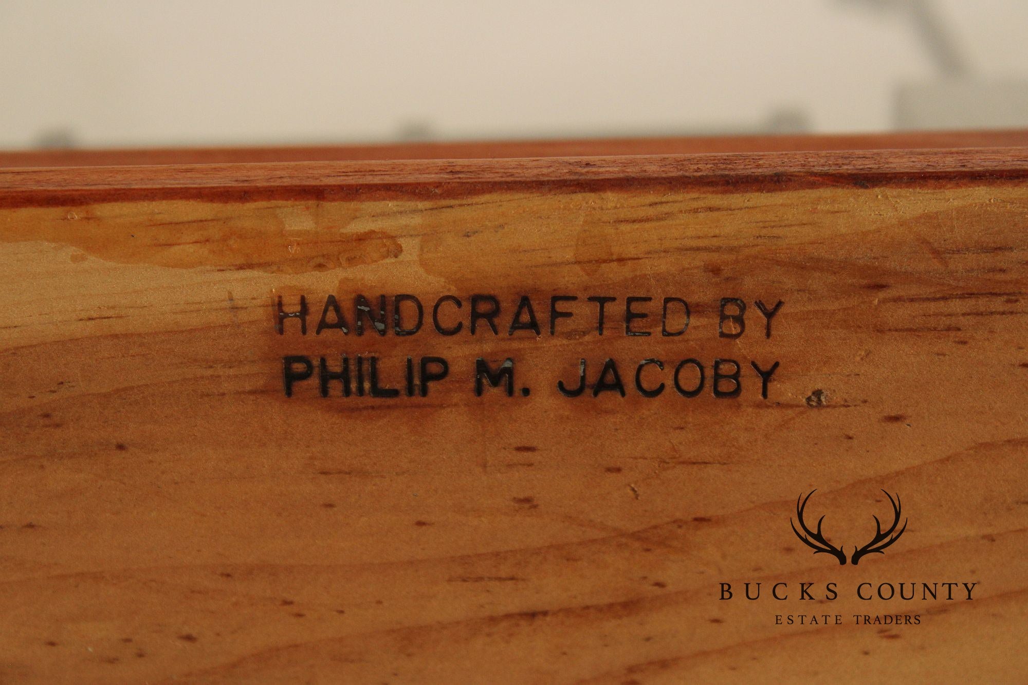 Philip Jacoby Carved Wood Model Train in Display Case