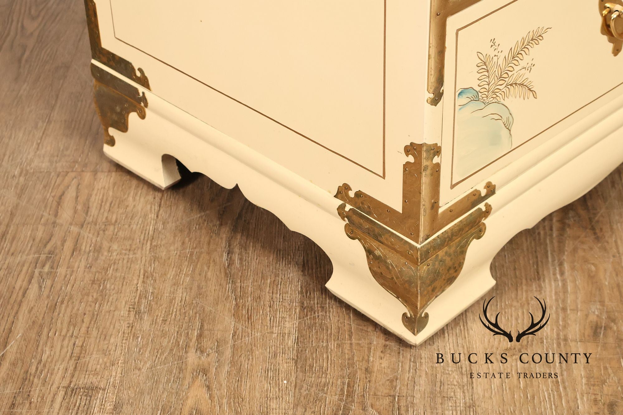 Chinoiserie Hand Painted Decorated Tall Chest