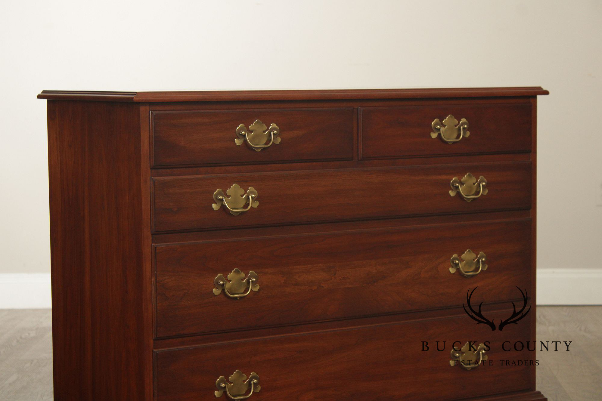 Henkel Harris Chippendale Style Cherry Chest Of Drawers Single dresser